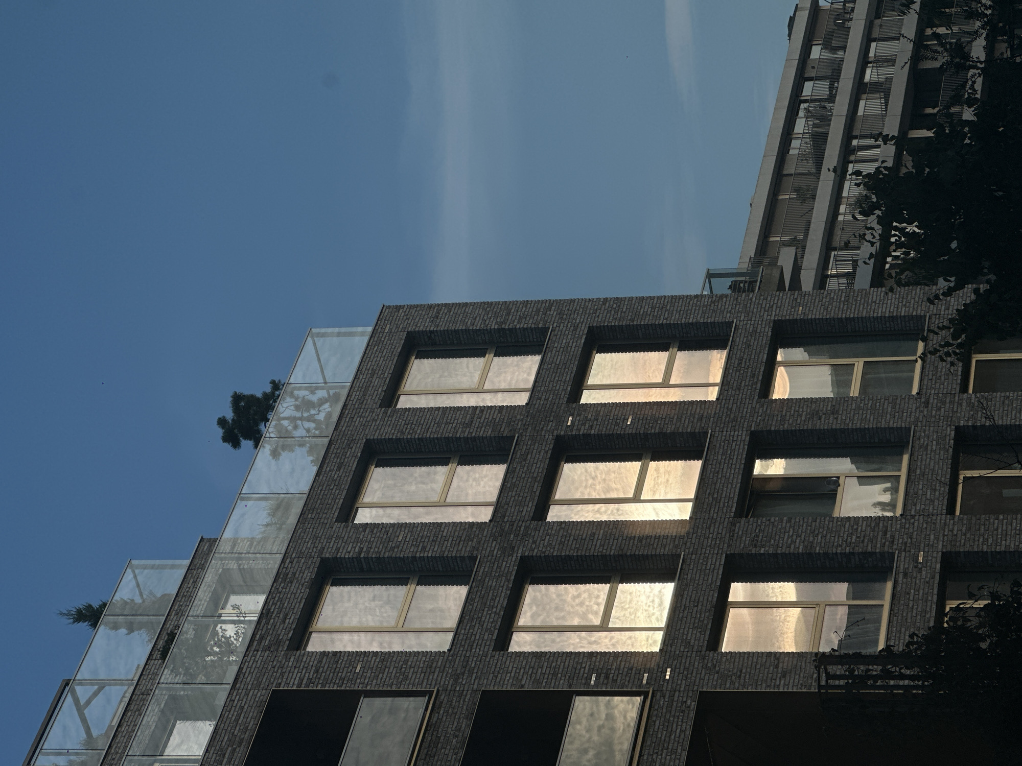 Amsterdam apartment building, inside and out on a sunny afternoon