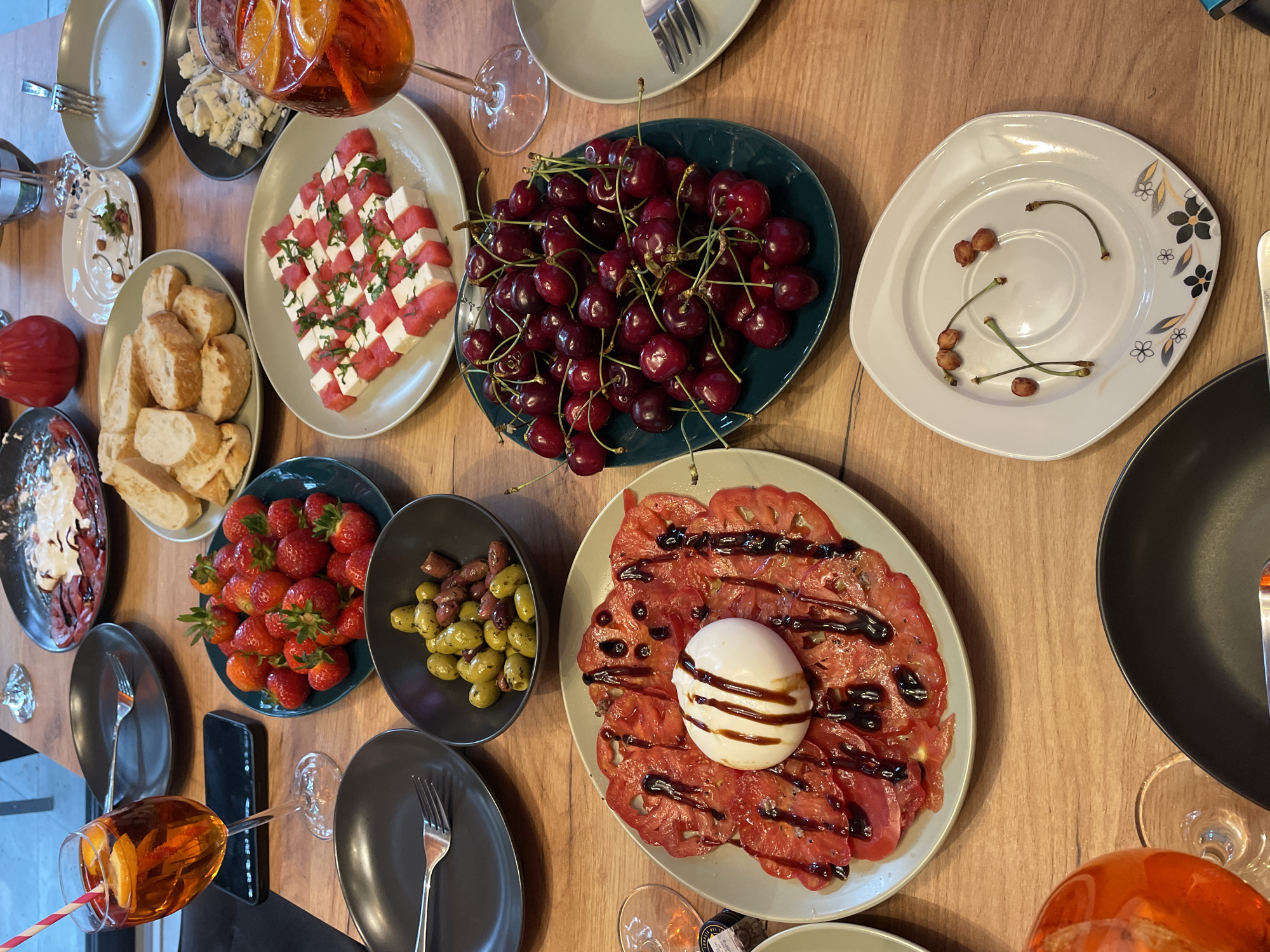 Outdoor gathering features shared meal and countryside walk