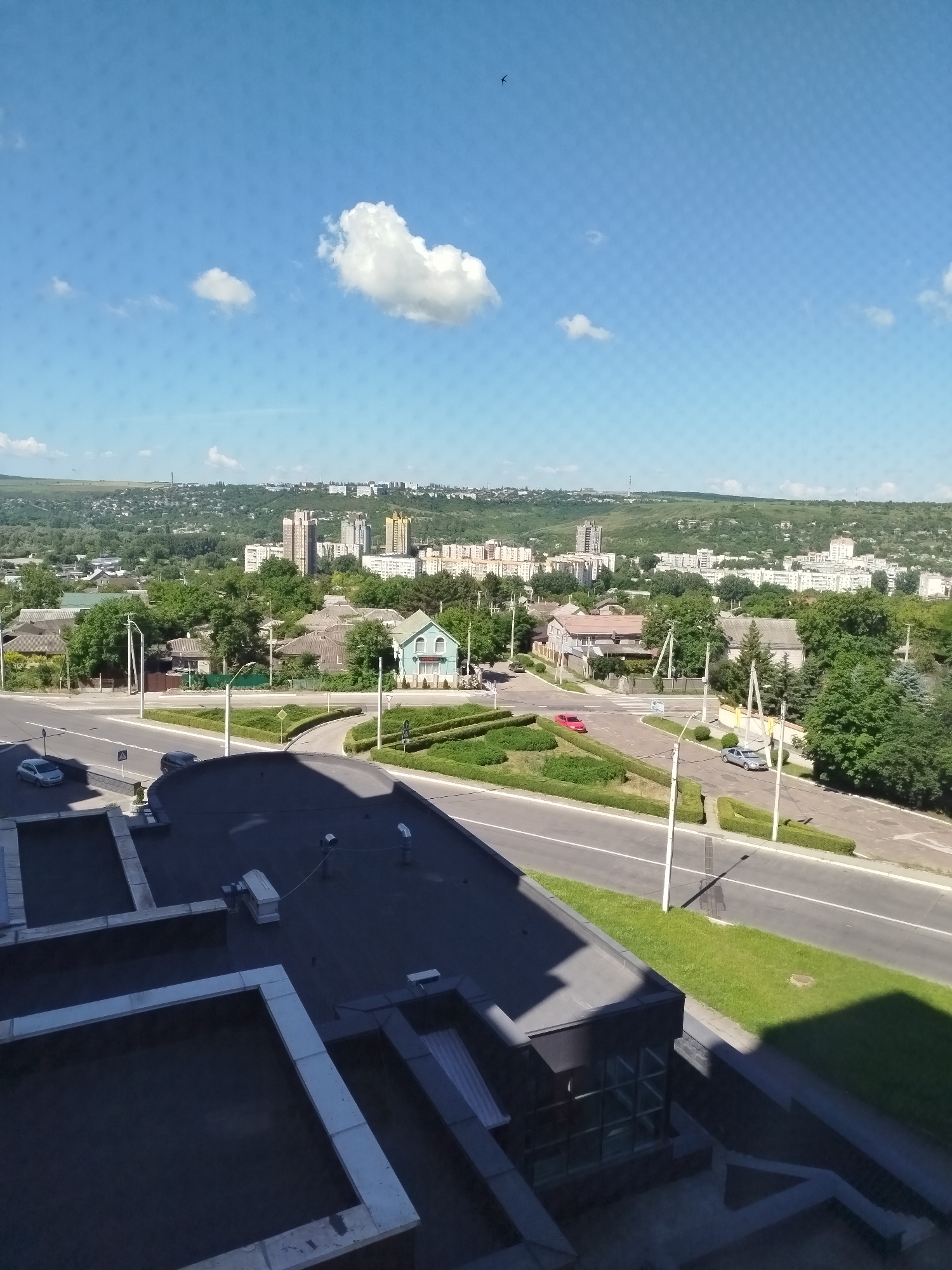 City views, a water heater, and a flower bouquet — one morning