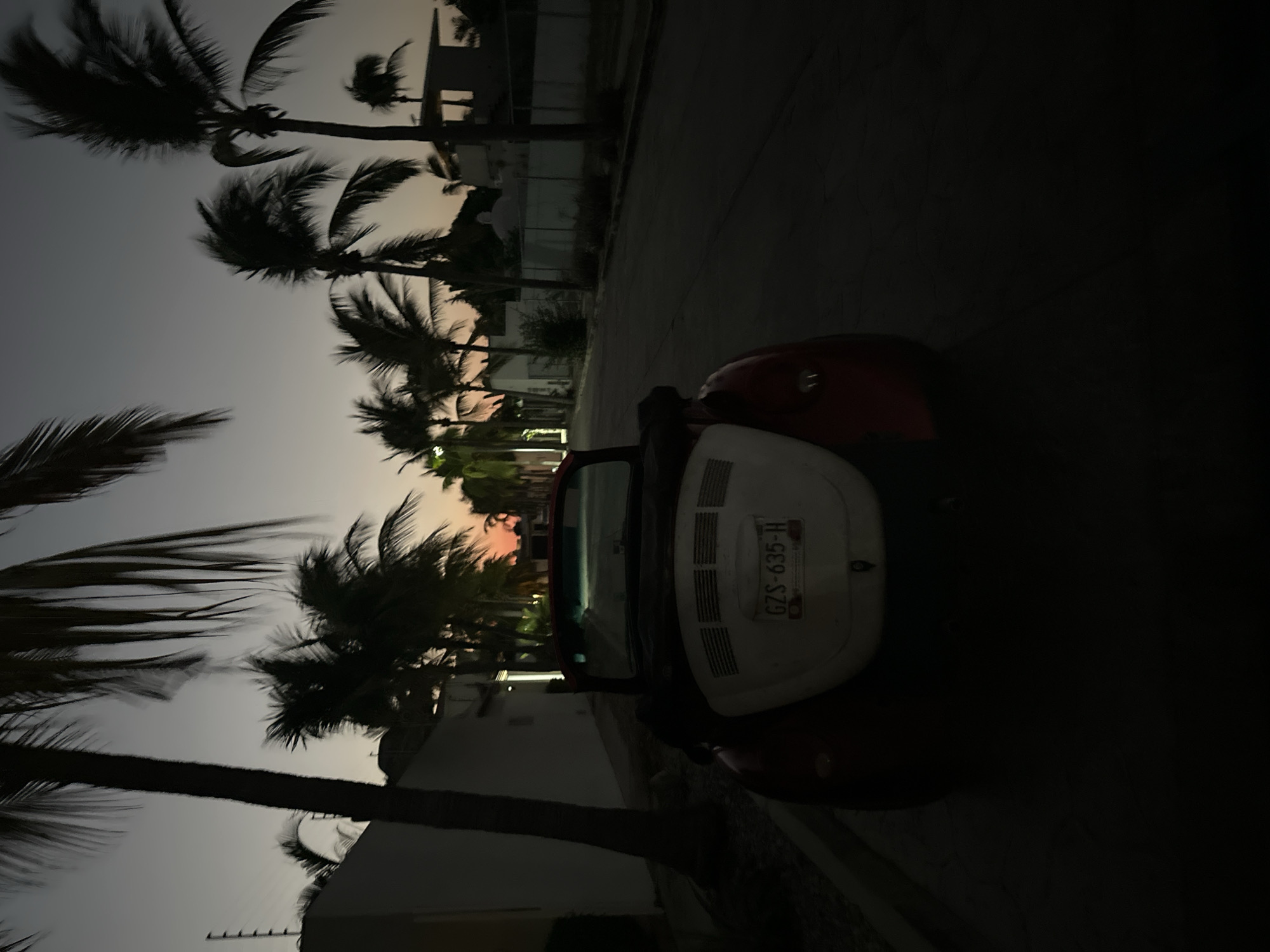 Classic VW Beetle spotted on Puerto Escondido street at twilight
