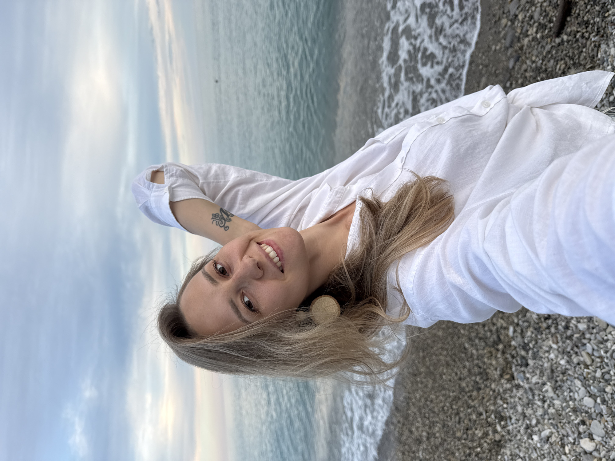 Afternoon on the Black Sea beach at Nebug, Russia