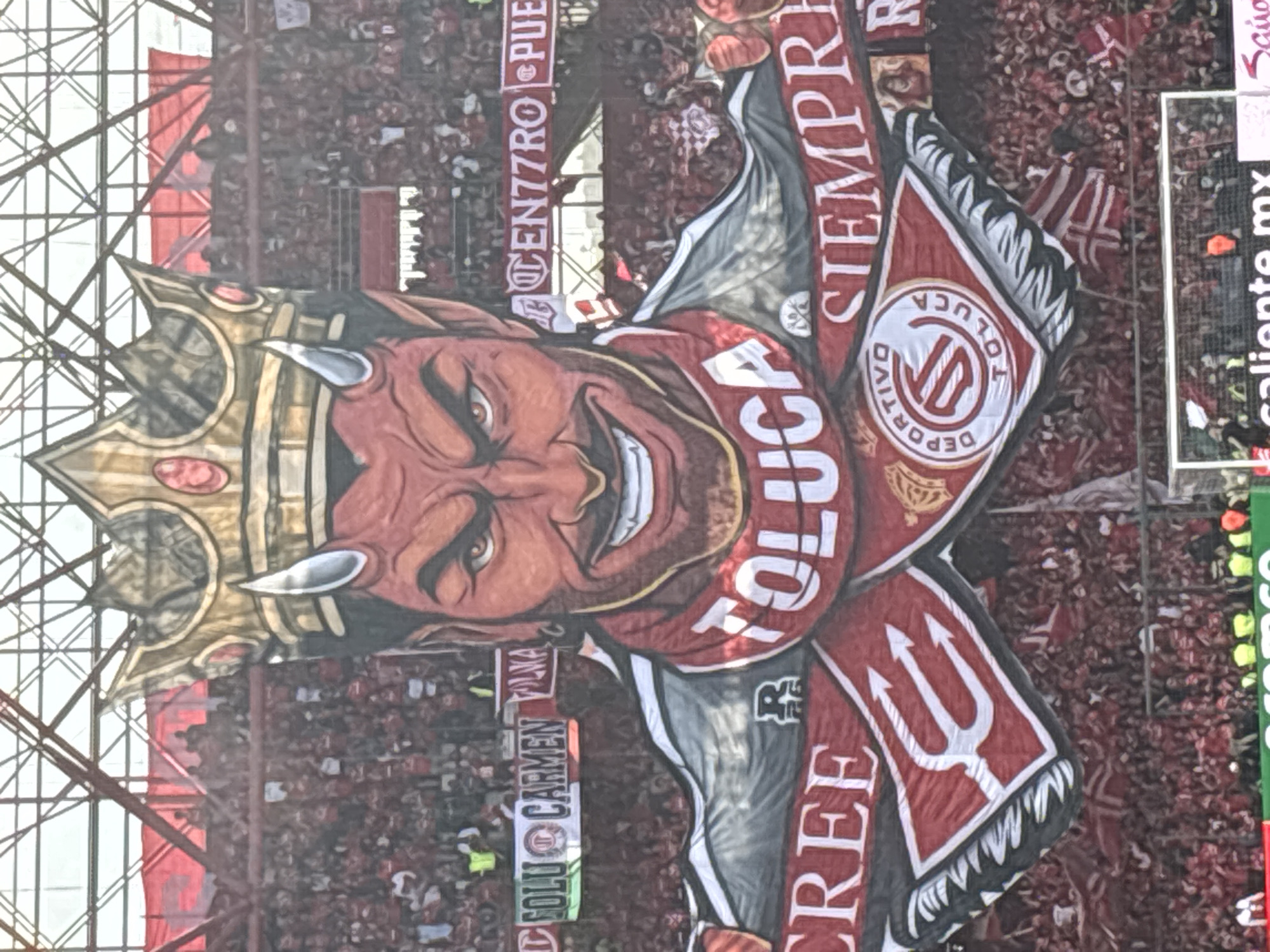 Soccer fans celebrate CONCACAF Champions Cup victory in Toluca stadium