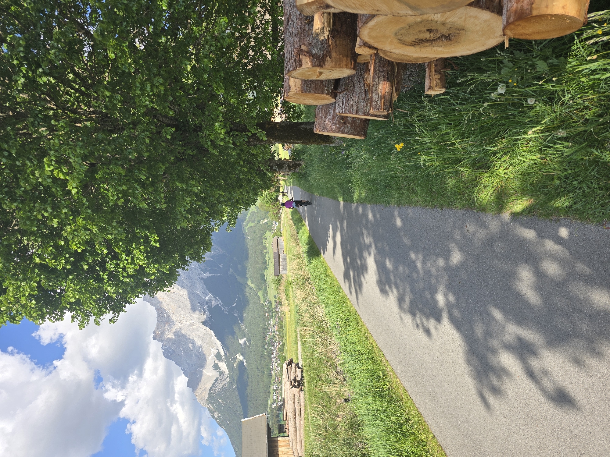 Cyclist and parked Audis spotted in Alpine Lermoos