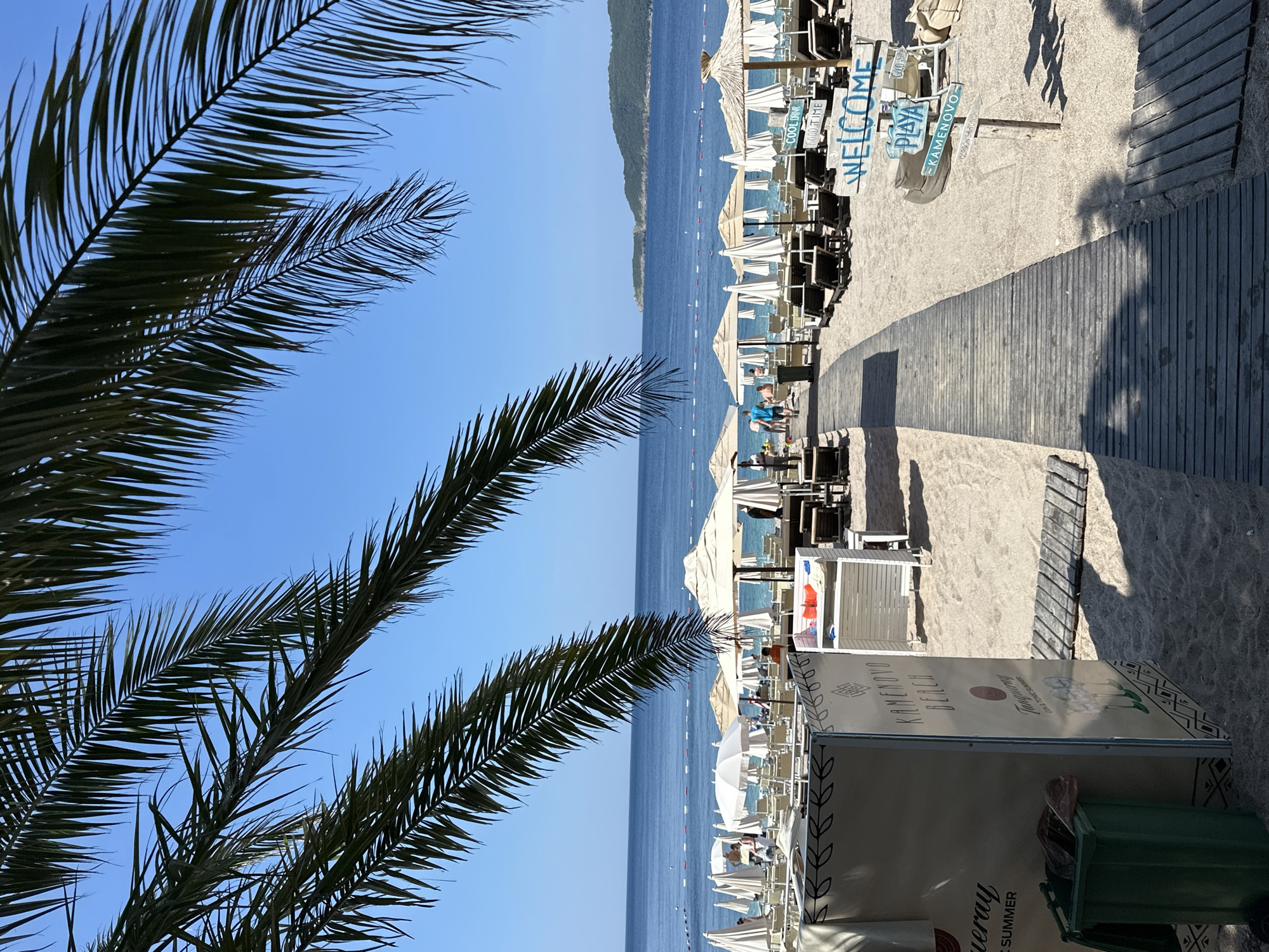 Beach morning on the Montenegrin Riviera, Boreti to Bečići