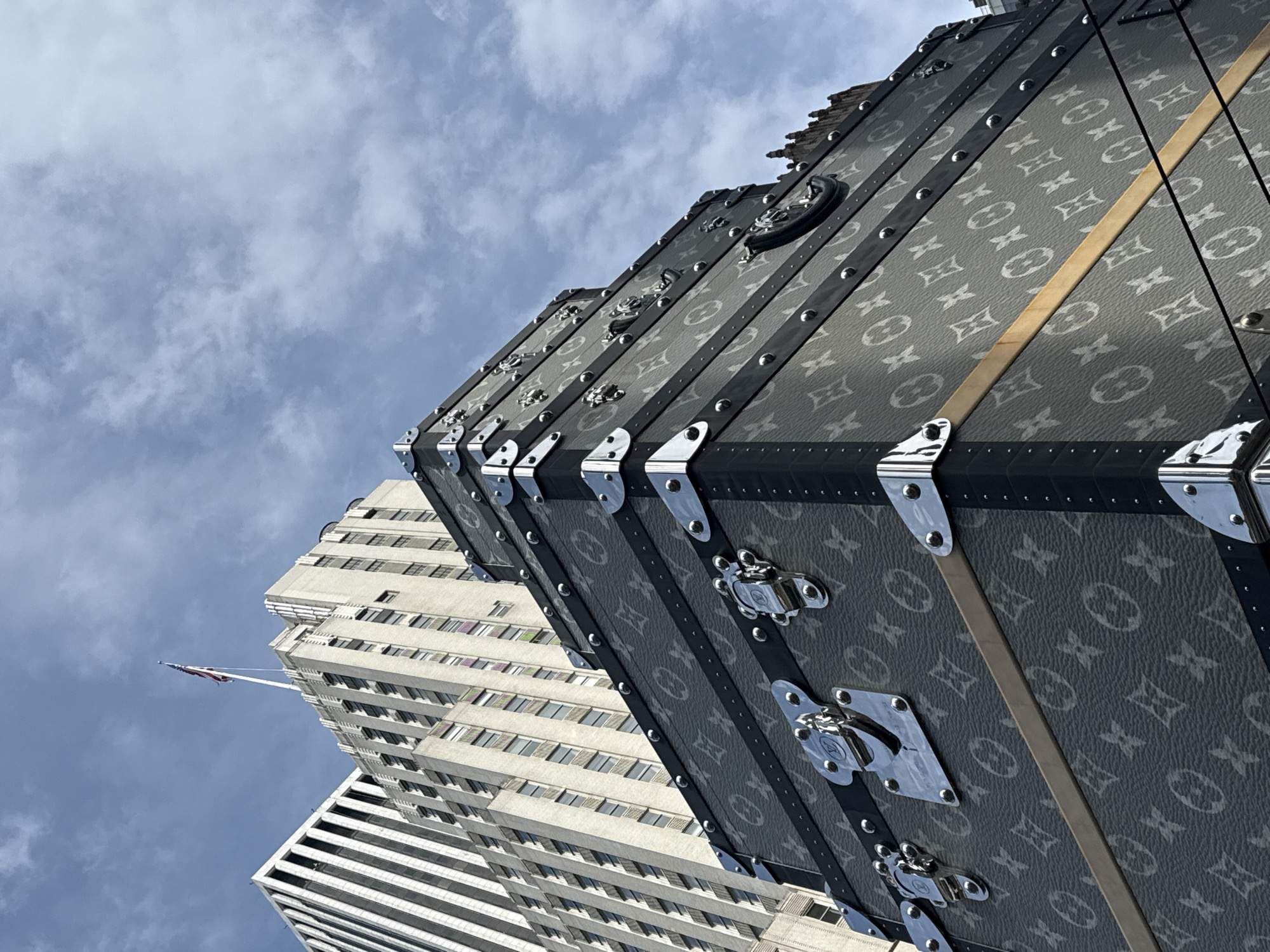 Giant Louis Vuitton trunk installation spotted on NYC street