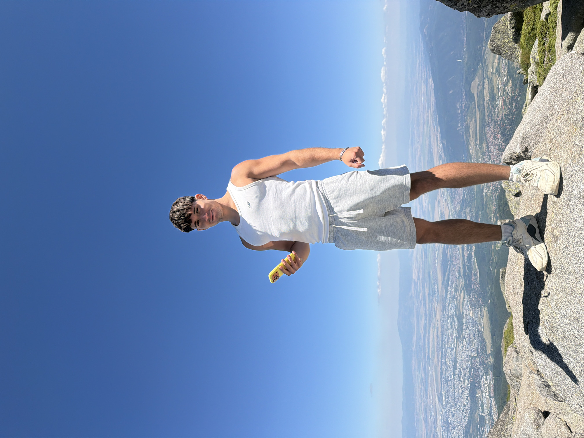 Summit views over Sofia from a rocky Bistritsa peak