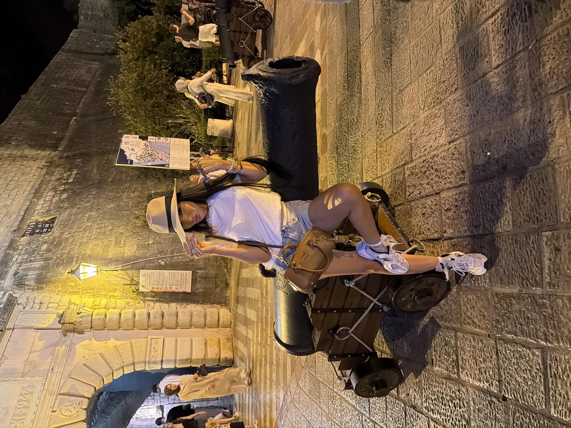 Kotor's waterfront and Old Town on a summer night