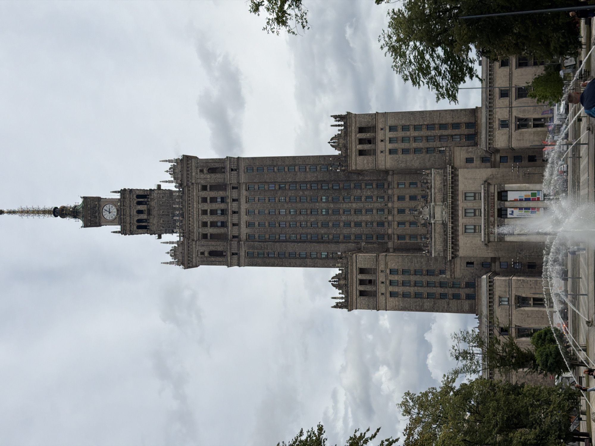 Selfie stop at Warsaw's Palace of Culture and Science