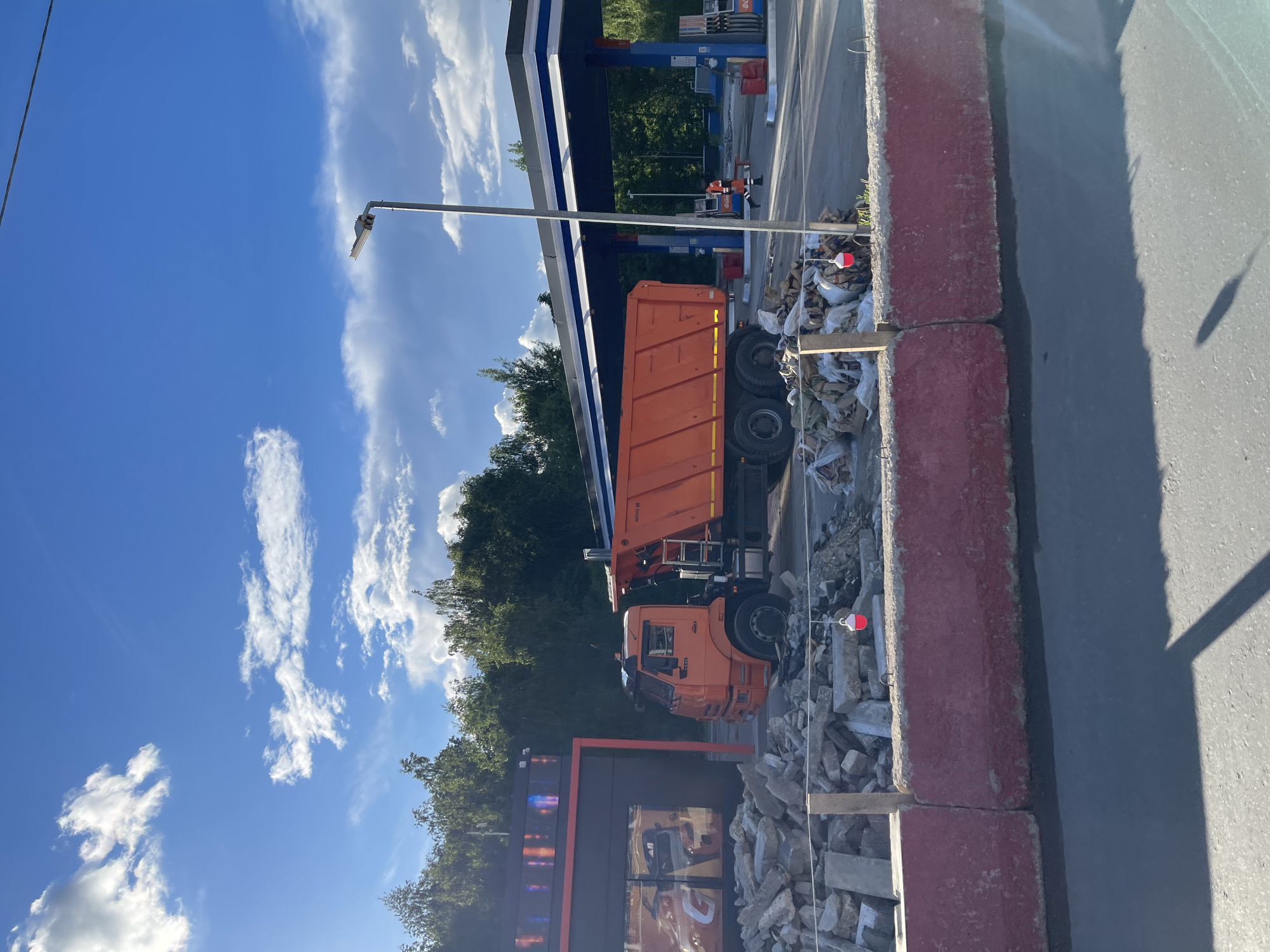 Moscow traffic scenes with Yandex taxi, construction activity captured