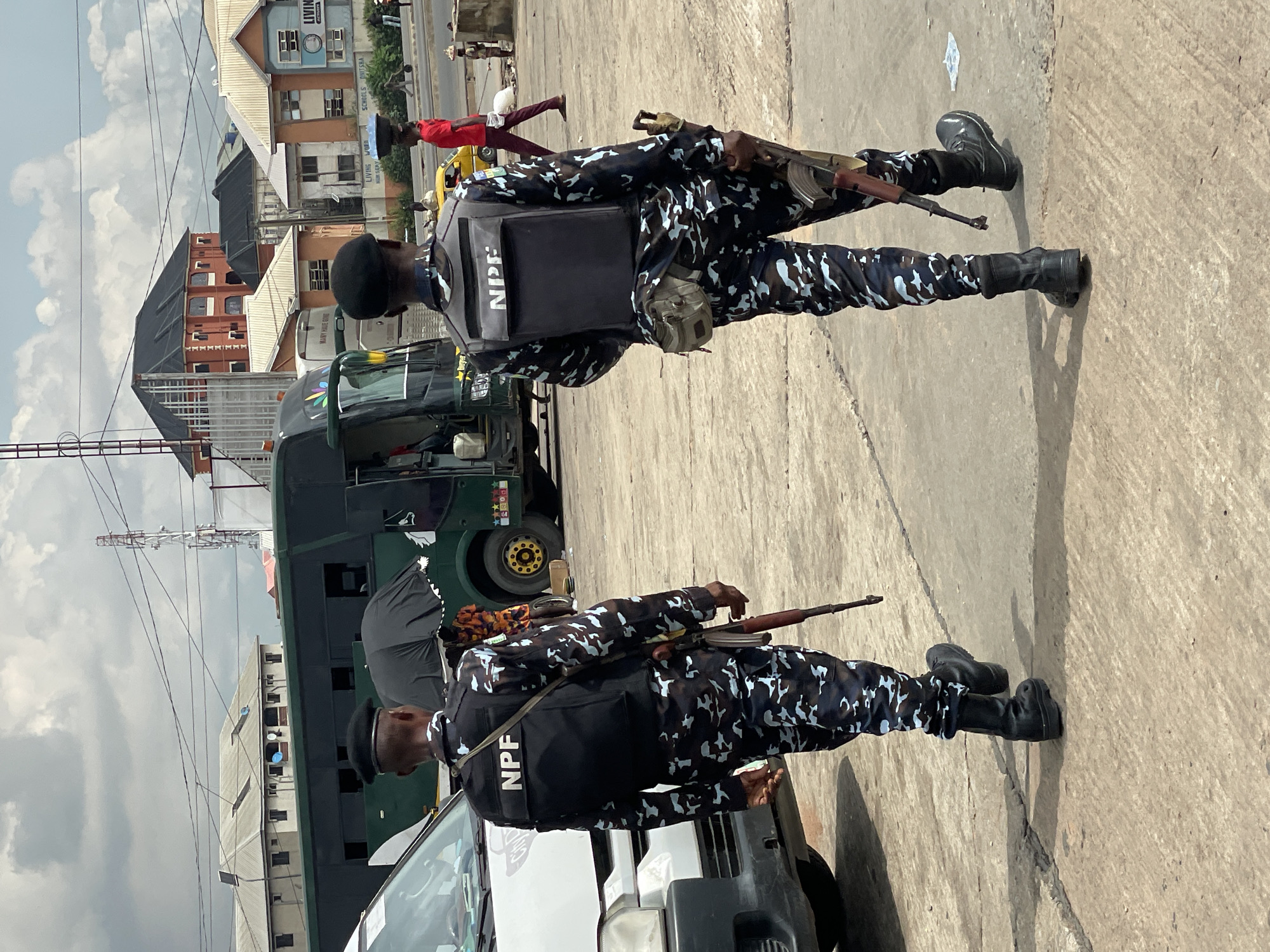 Morning street scenes captured in Onitsha, Nigeria