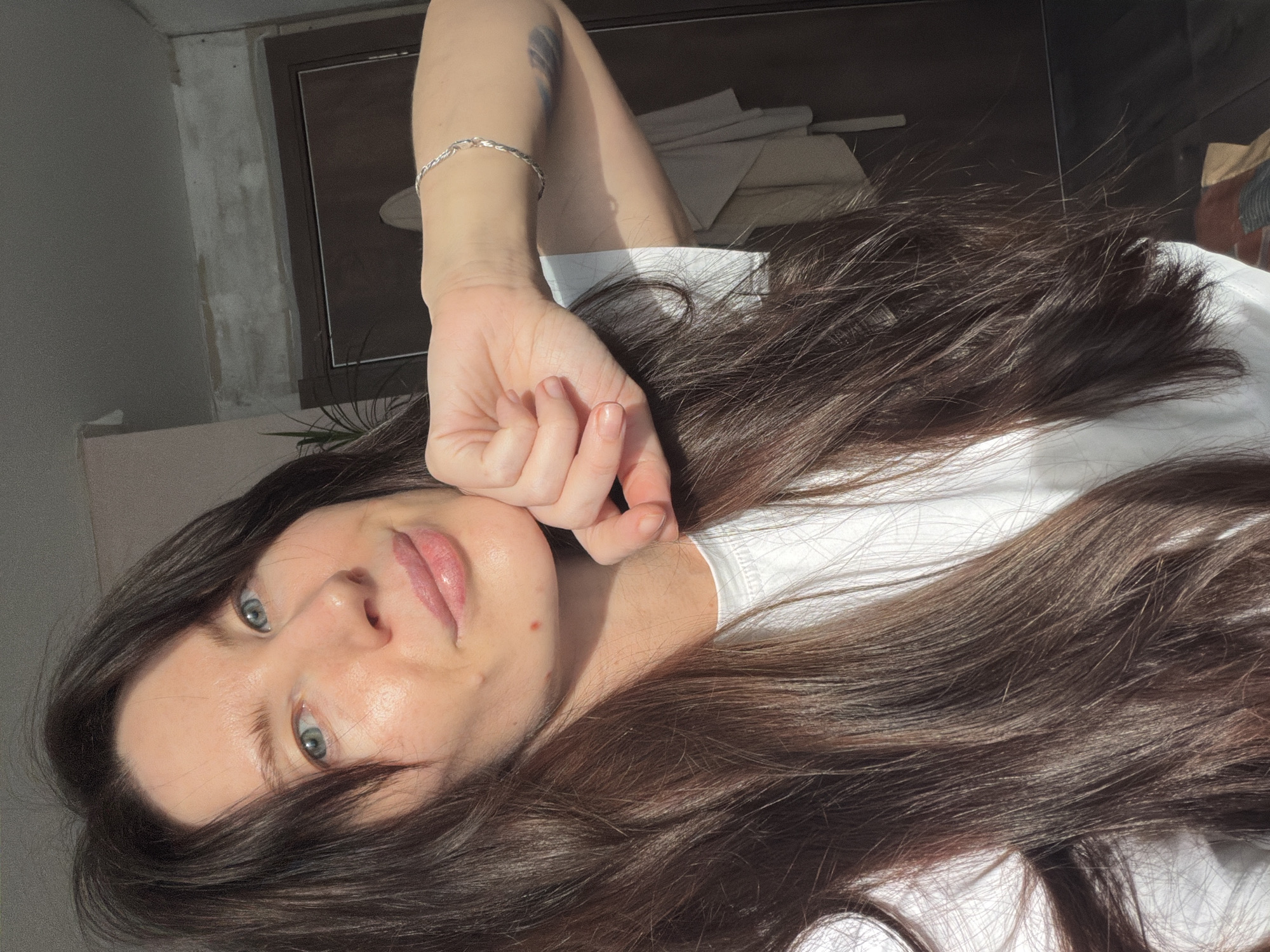 Woman documents quiet afternoon at home in Perm