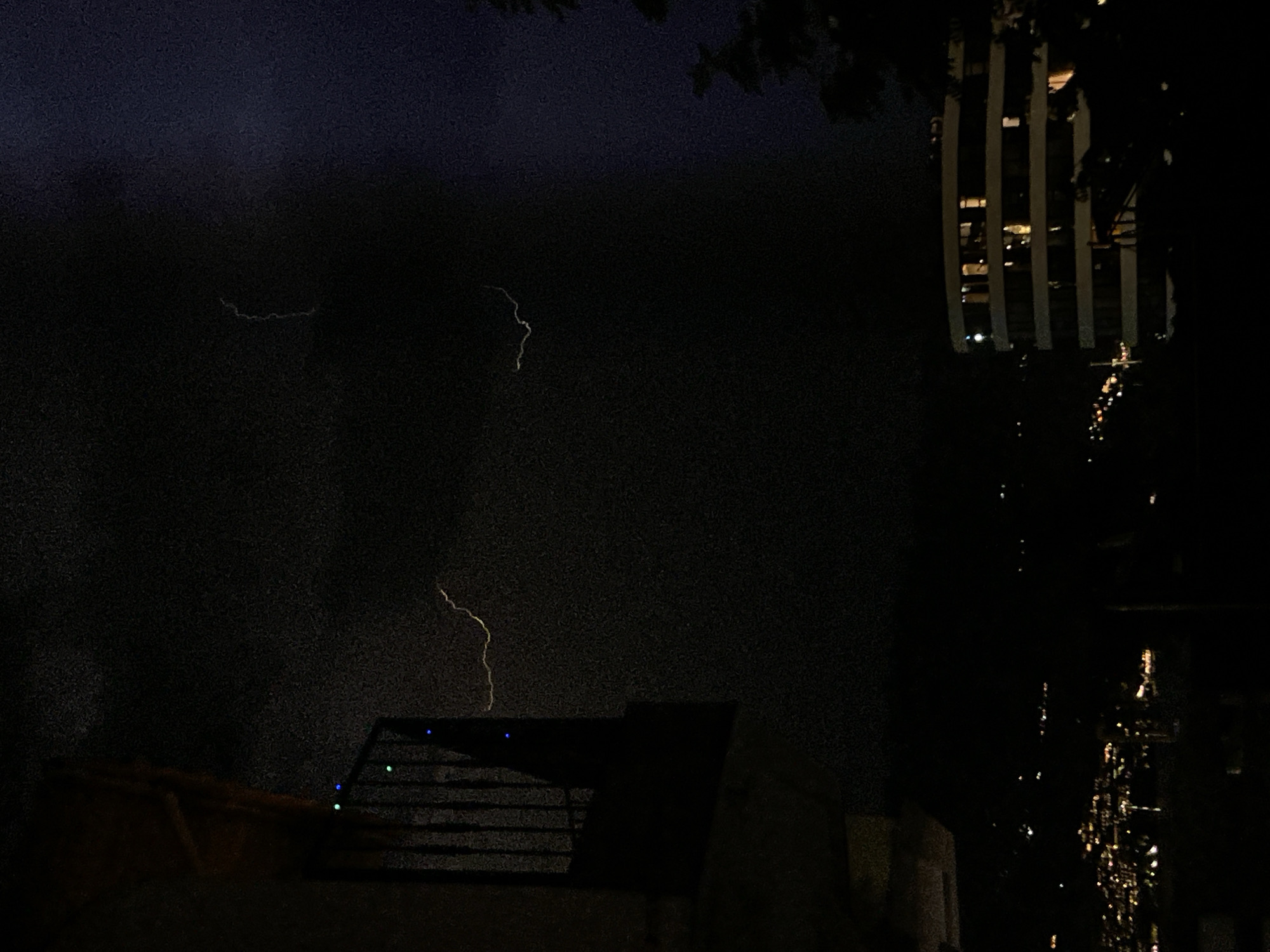 Lightning Storm Strikes Budva Montenegro Evening June 11