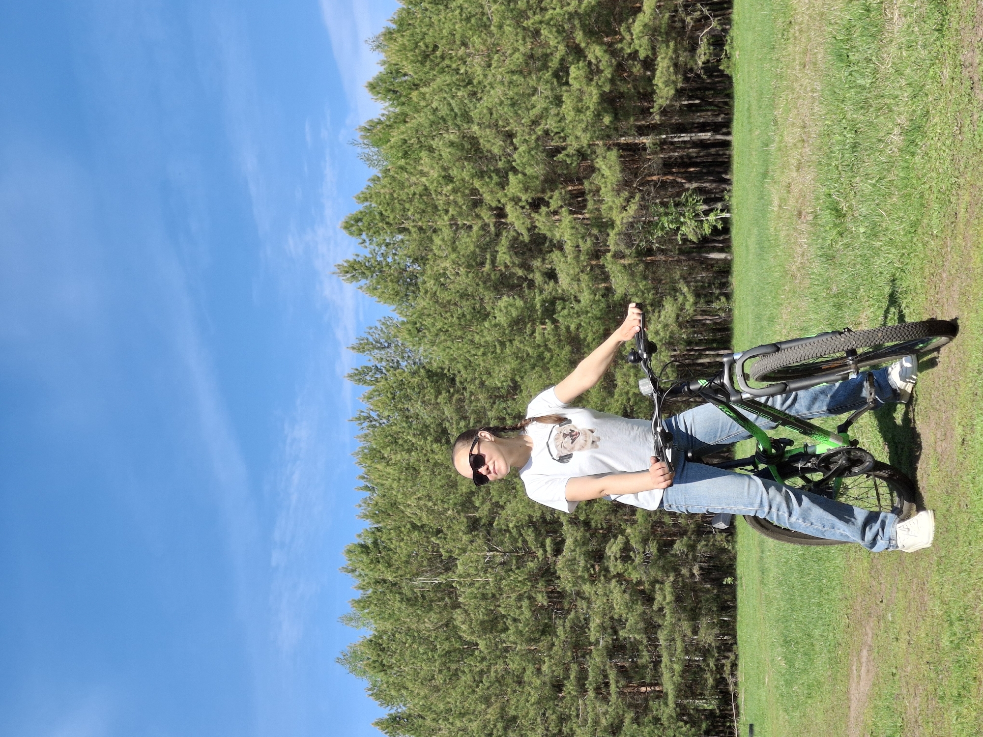 Morning bike outing captured in Chaikovsky park area