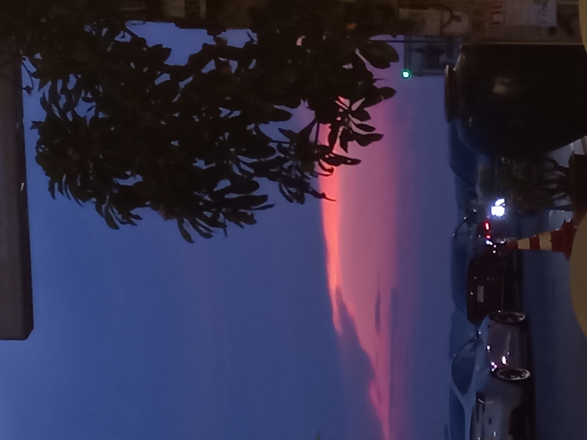 Twilight sky colors documented in Pattaya City Thailand