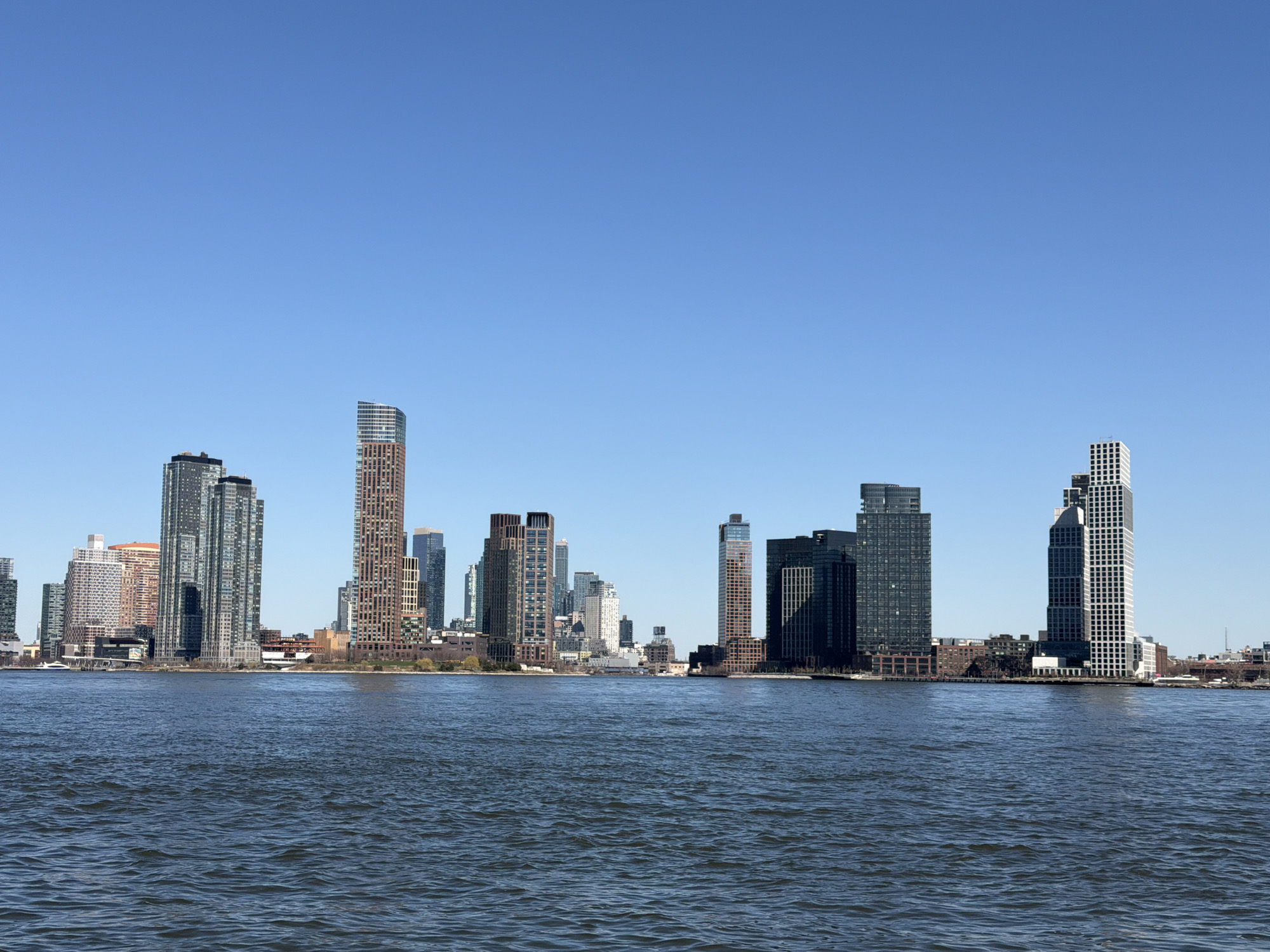 Panoramic view of Long Island City skyline captured from East River