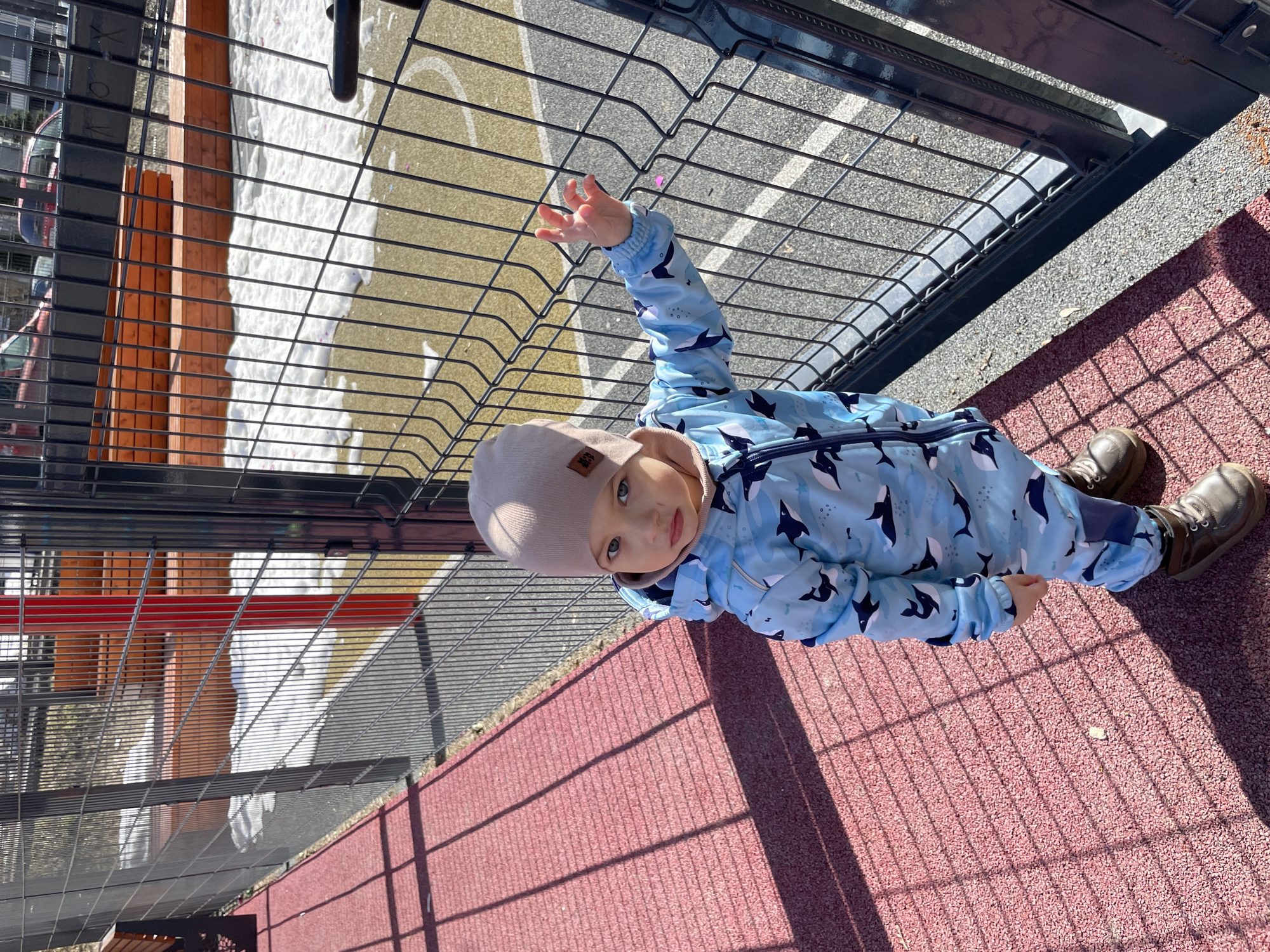 Child plays with toys at Izhevsk playground