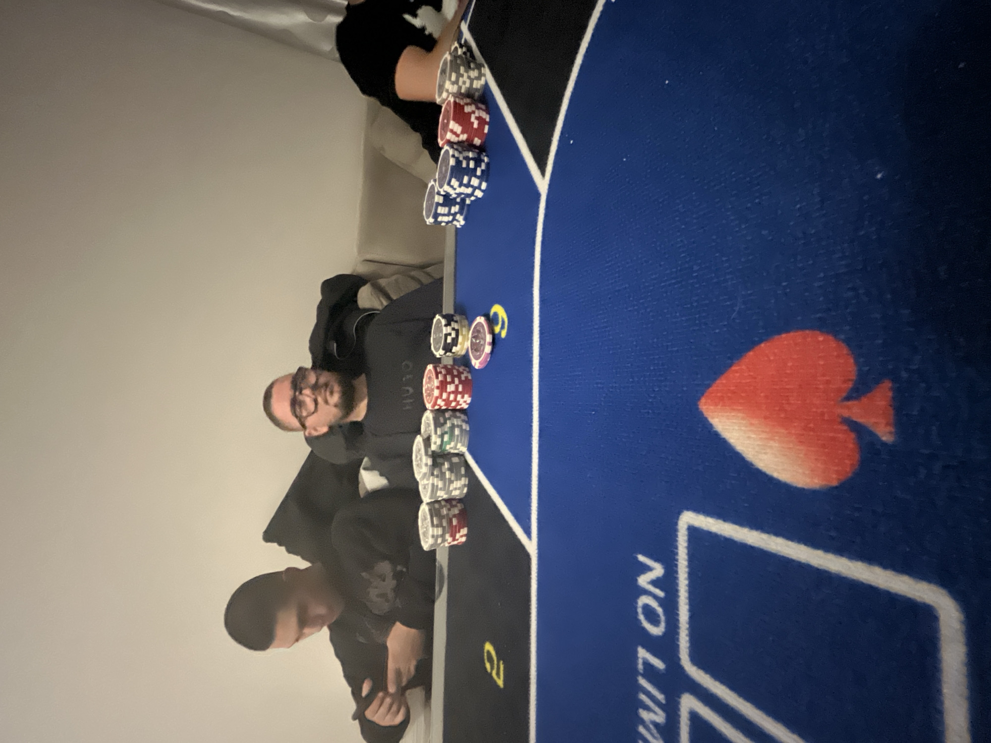 Young men play casual poker game in Burgas, Bulgaria