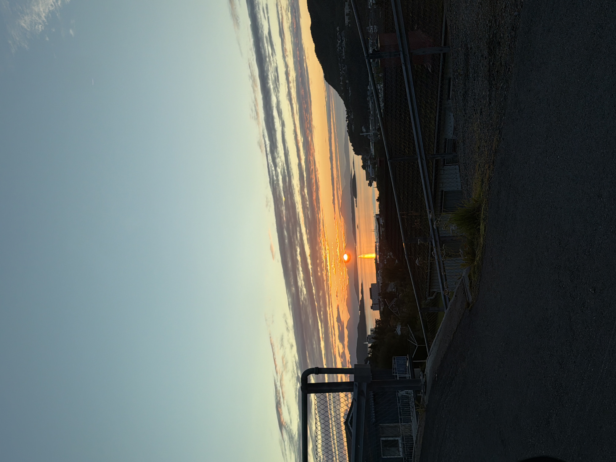 Late-night Arctic sunset glows over Harstad's waterfront