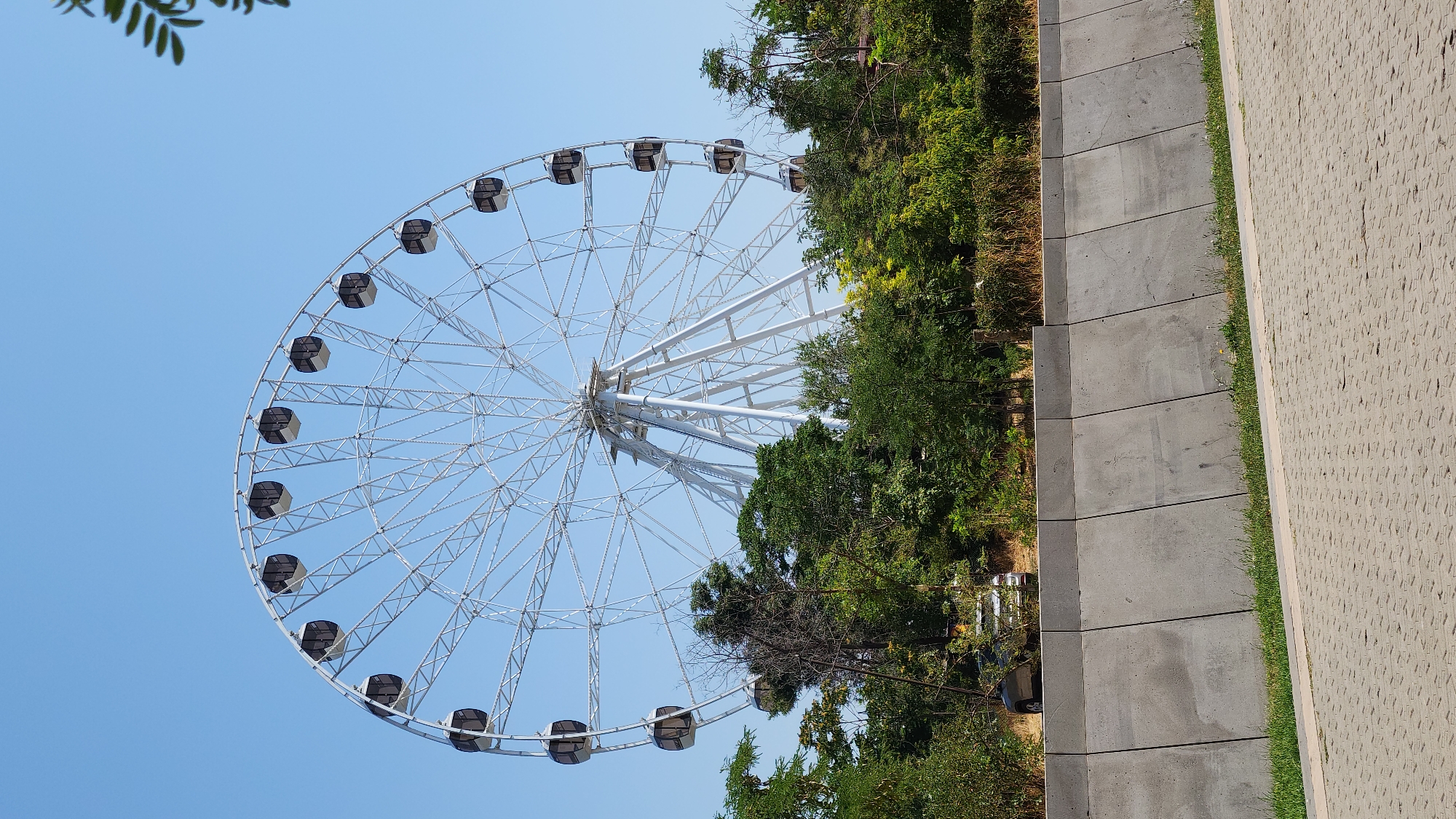 Mother Armenia statue and Ferris wheel at Victory Park, Yerevan