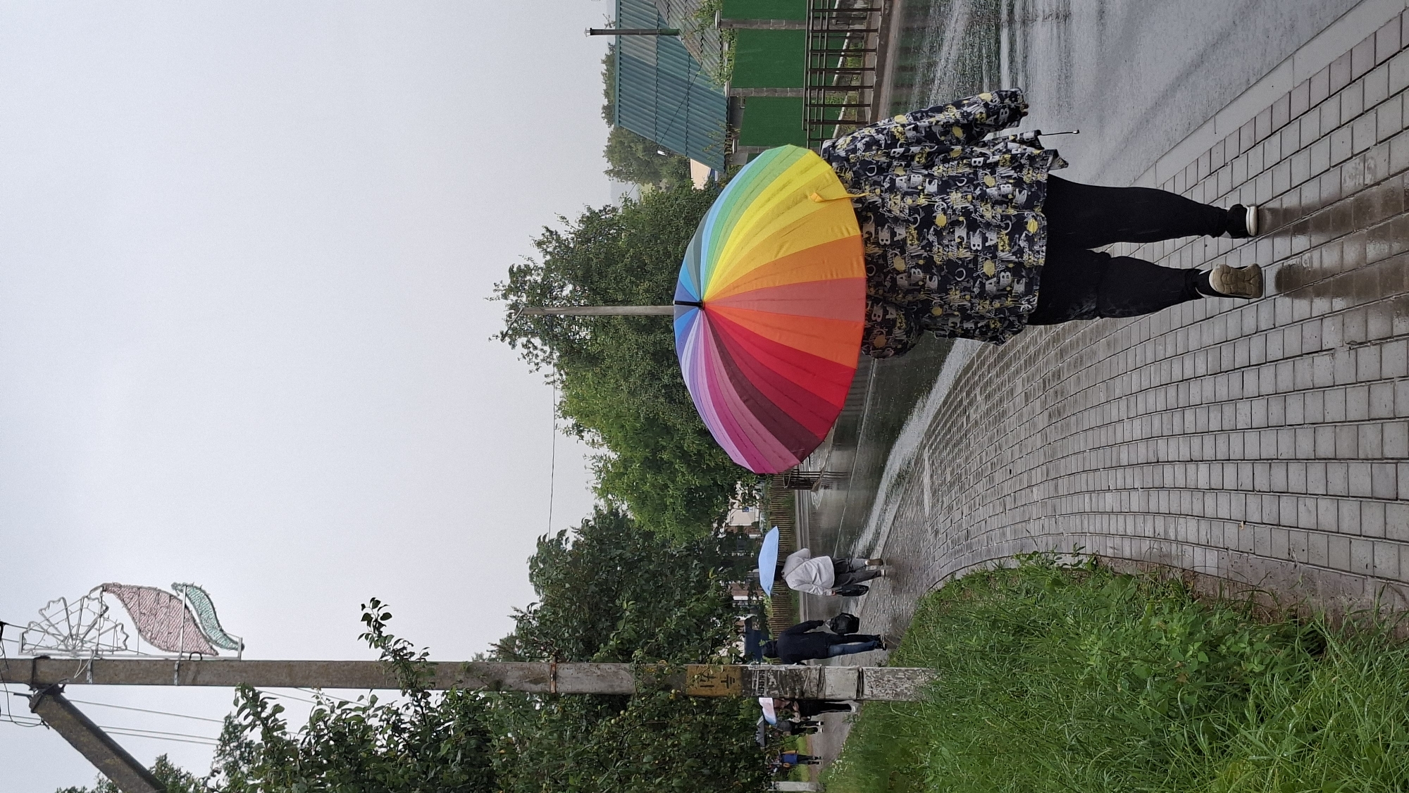 Rainy morning walk through Smalyavichy streets