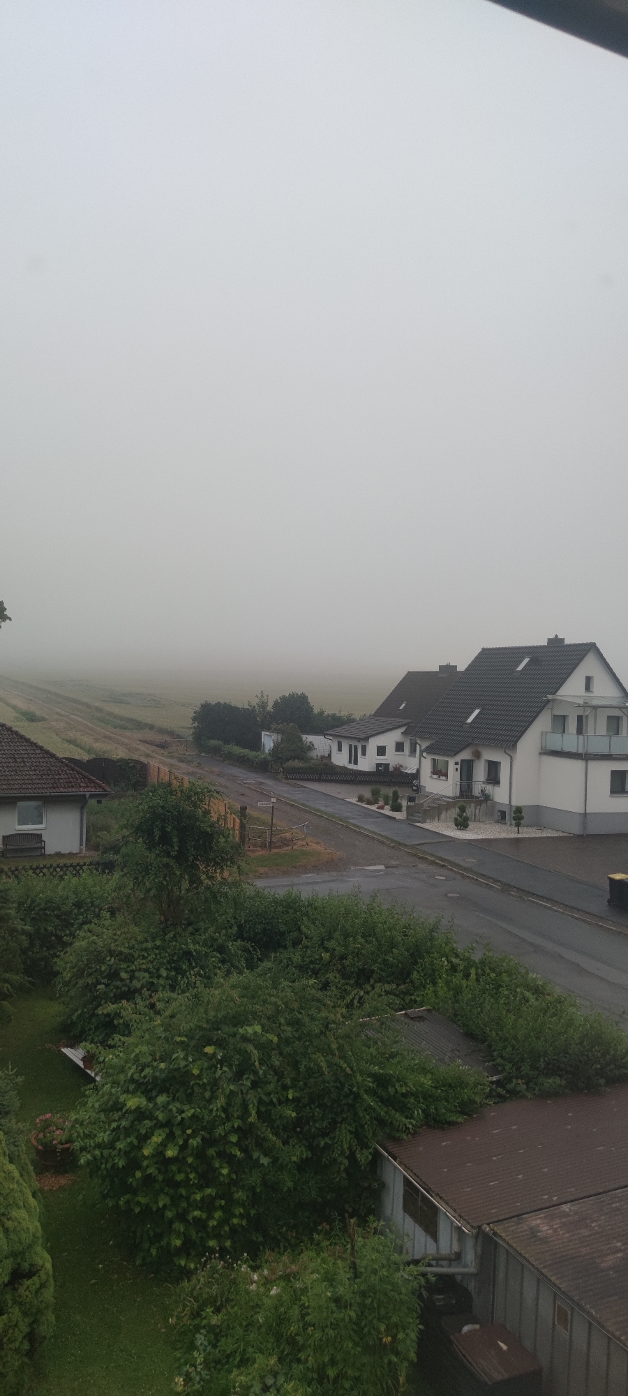 Quiet morning in Liebenburg: coffee, a toy car, and fog