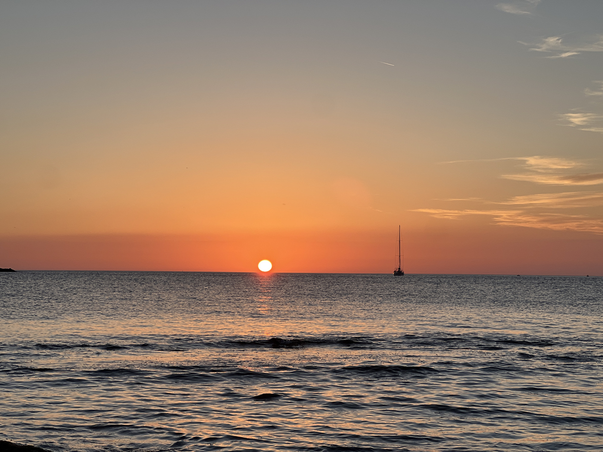 Mediterranean sunset from the Palermo coast, multiple angles