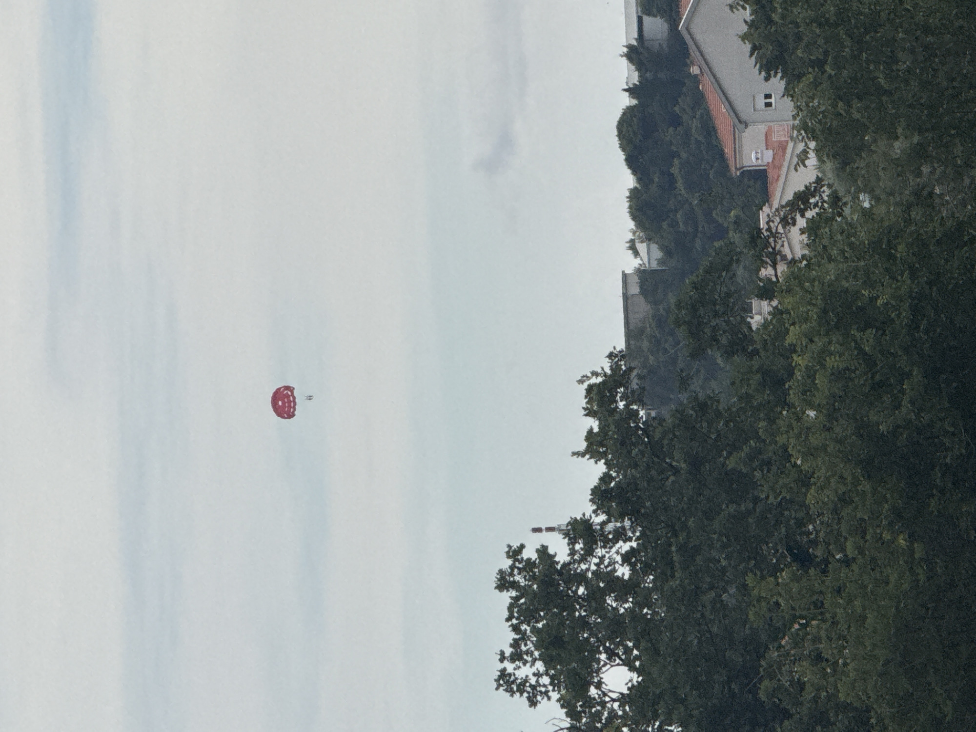 Parasailing and paragliding off the Boreti coast on a cloudy afternoon