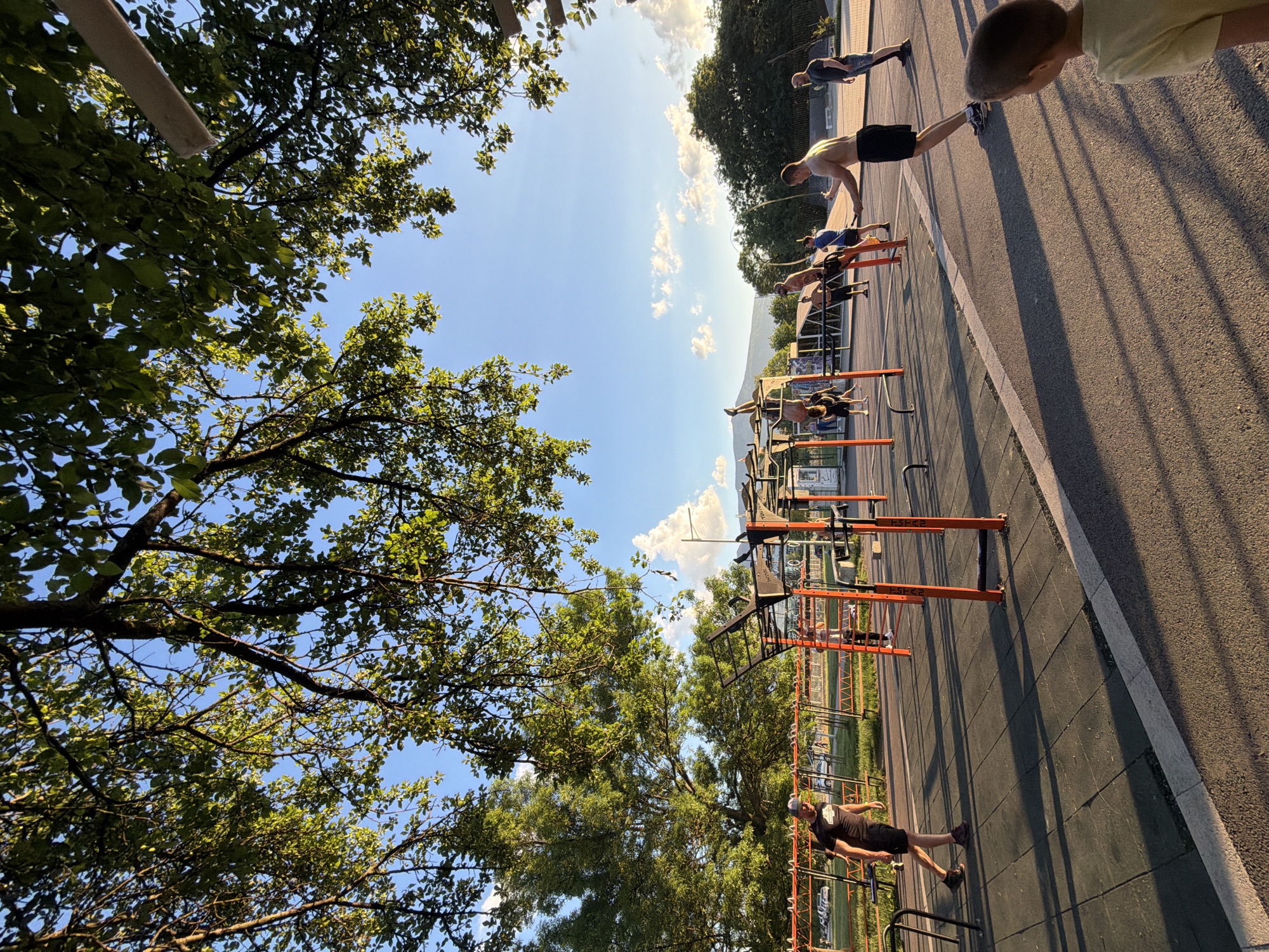 Group workout session at Sofia outdoor fitness park