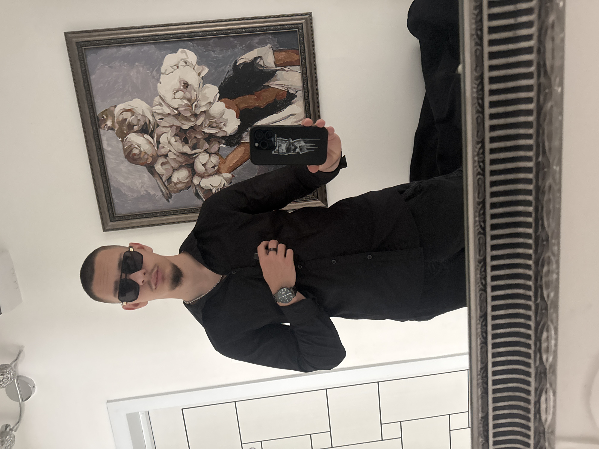 Man Takes Mirror Selfie in Pazardzhik, Bulgaria