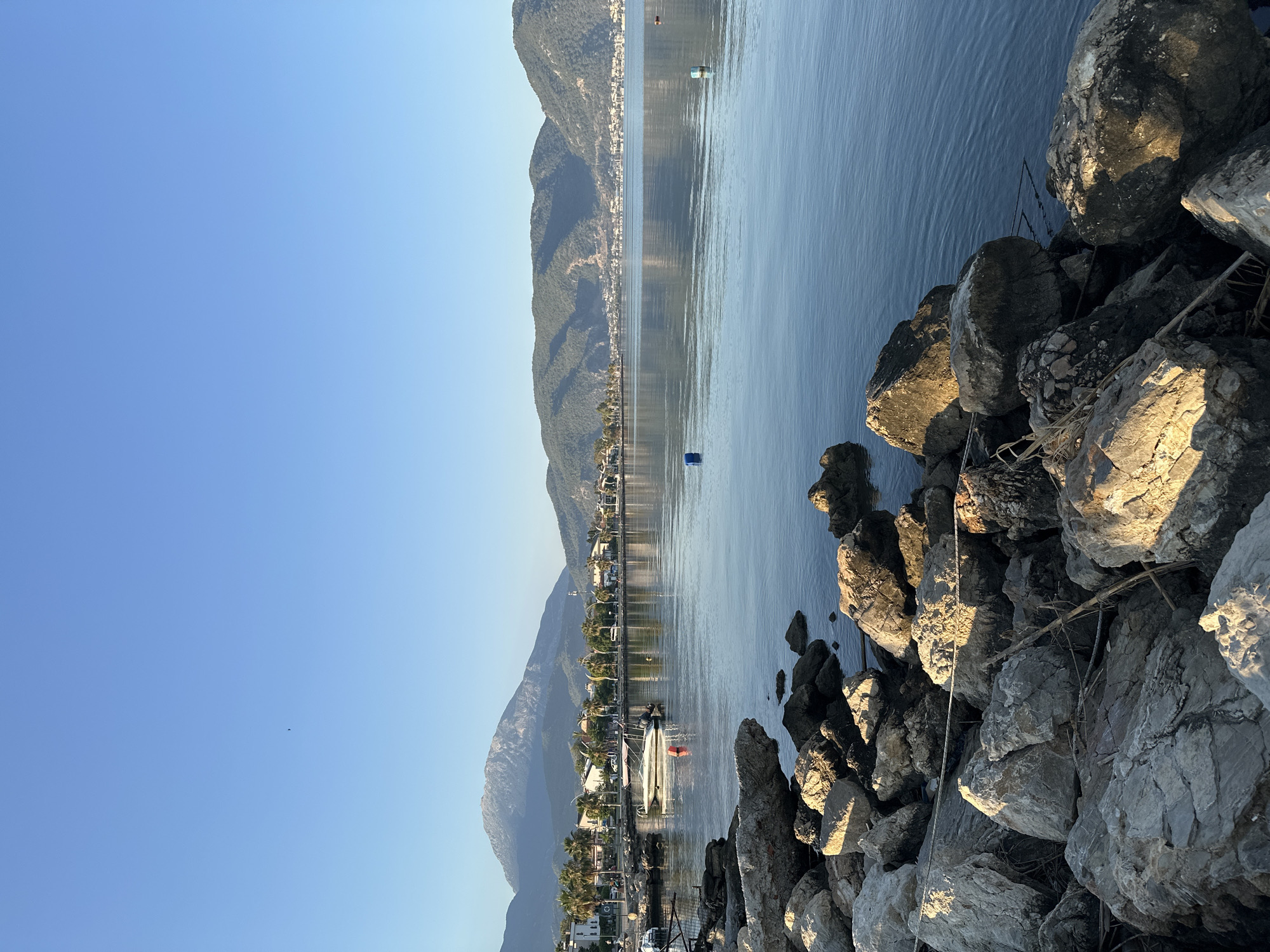 Morning stroll along Fethiye's calm waterfront promenade