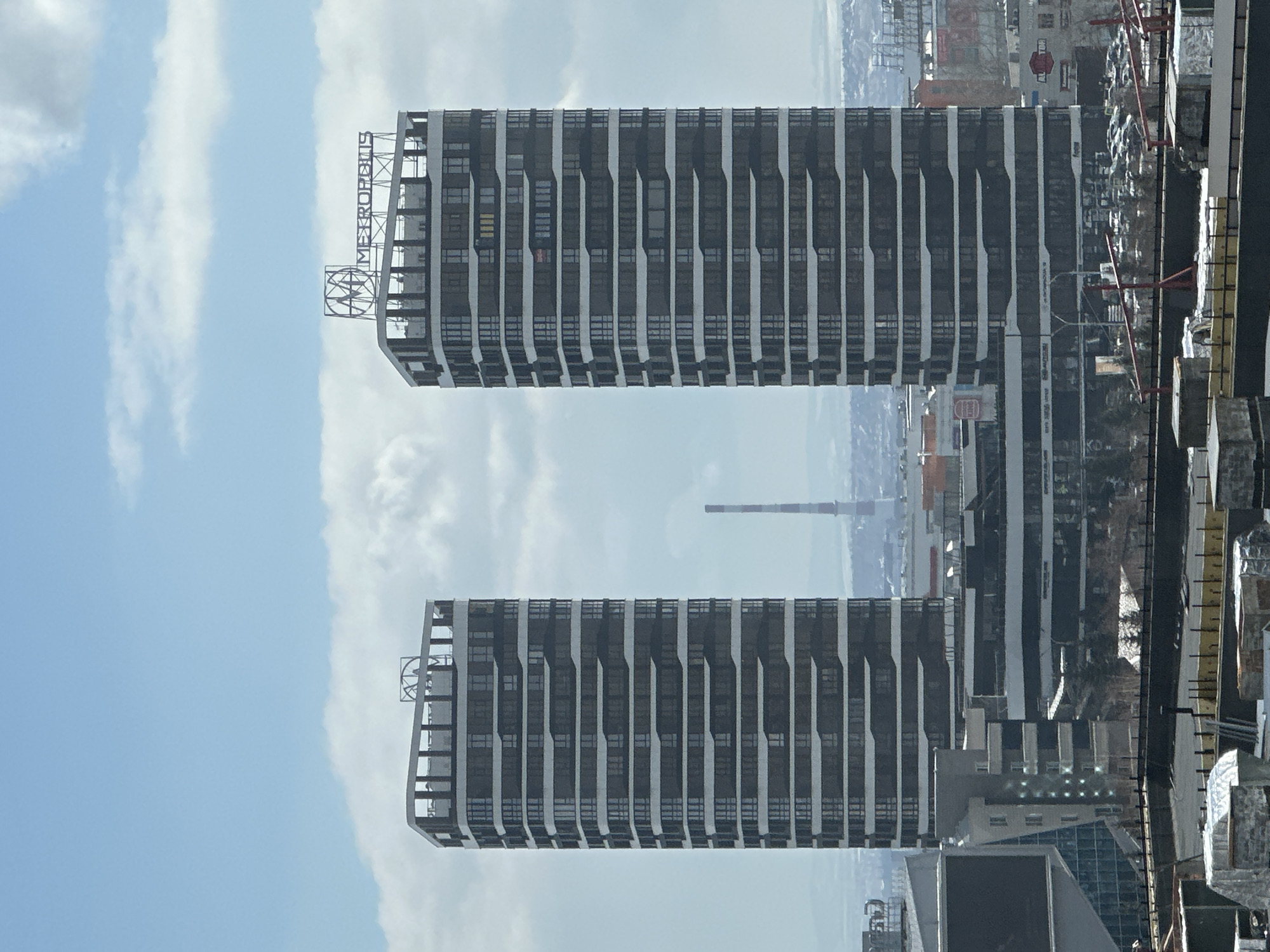 Early morning urban scenes documented in Krasnoyarsk, Russia