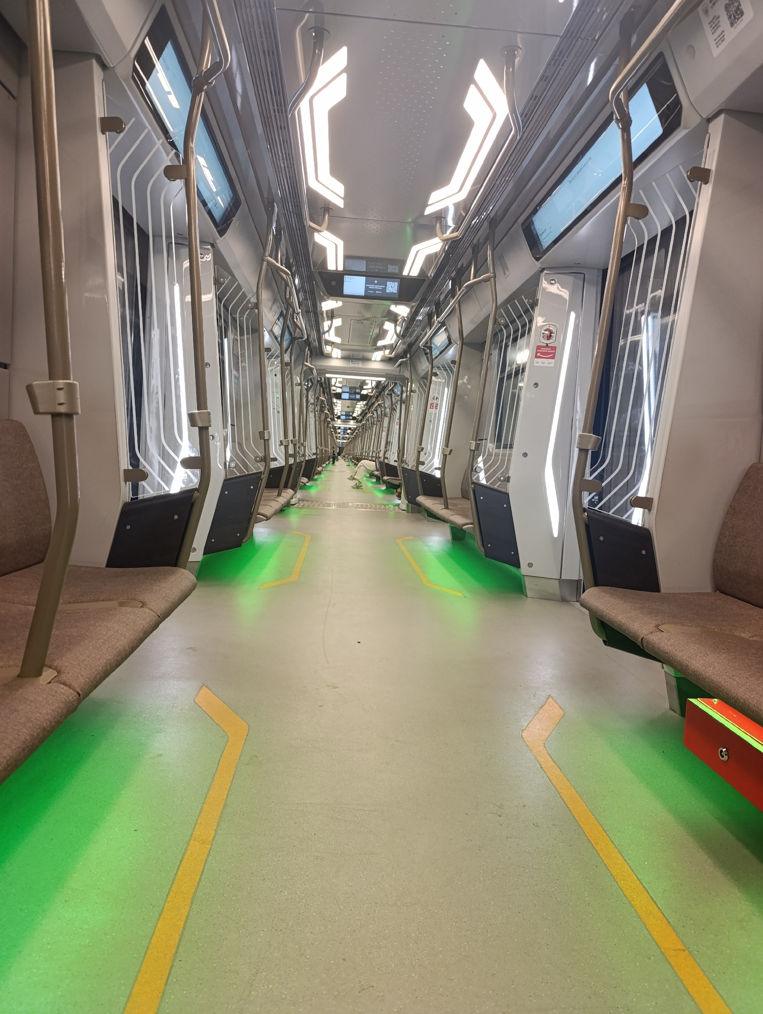 Quiet ride through a modern subway system
