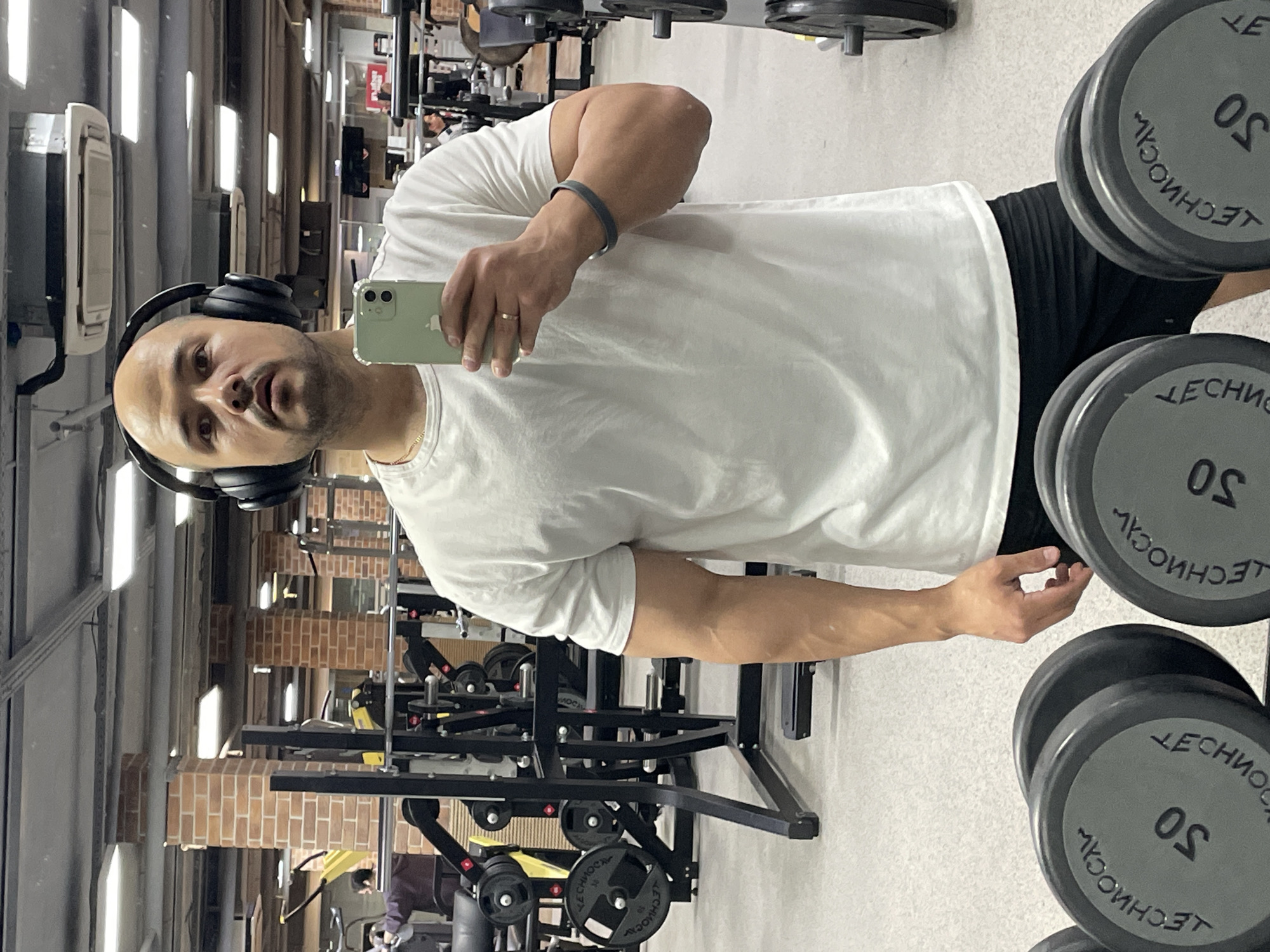 Man Takes Selfie at Gym in Izhevsk