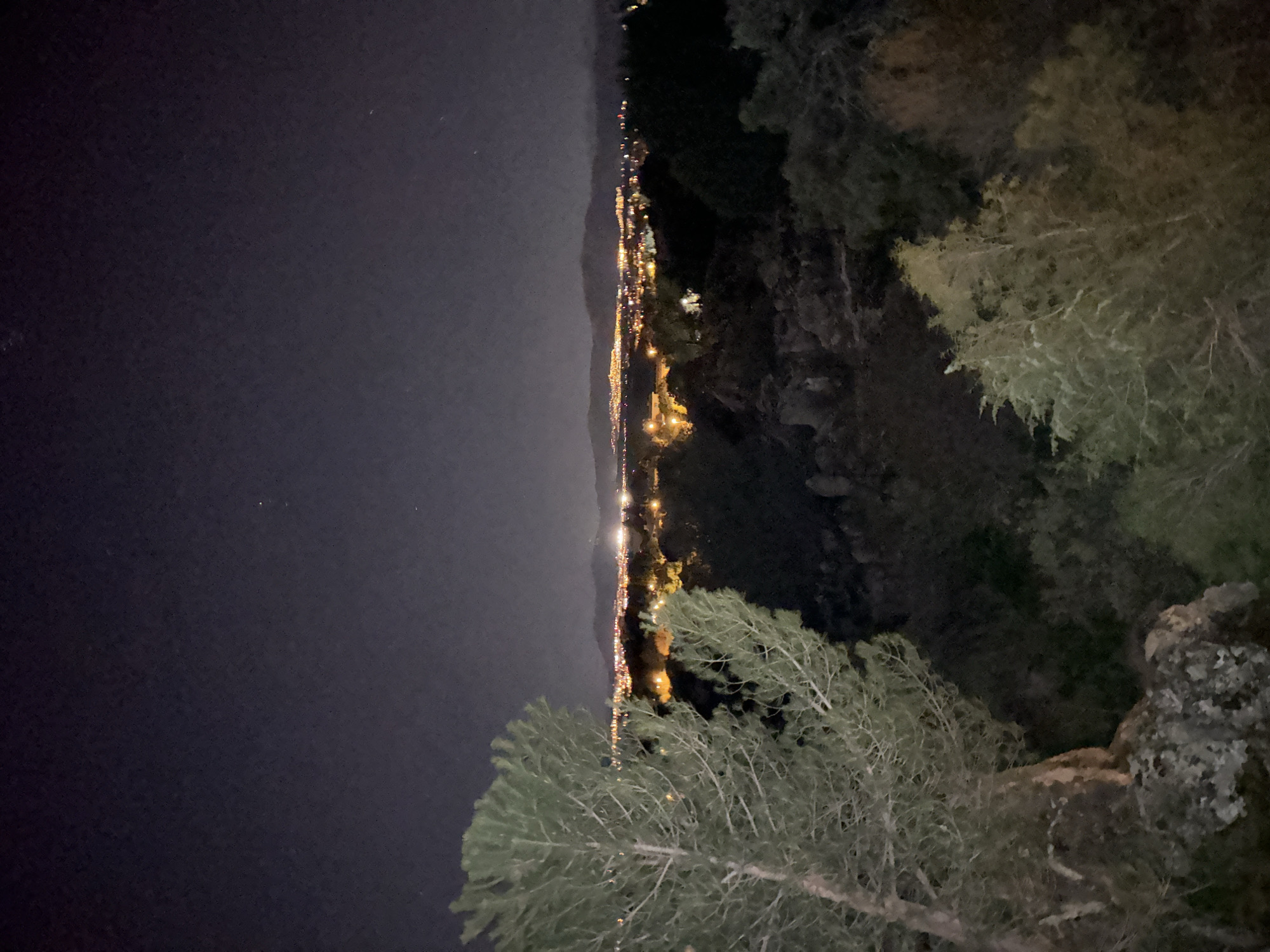 Night views capture Torrelodones city lights from elevated positions