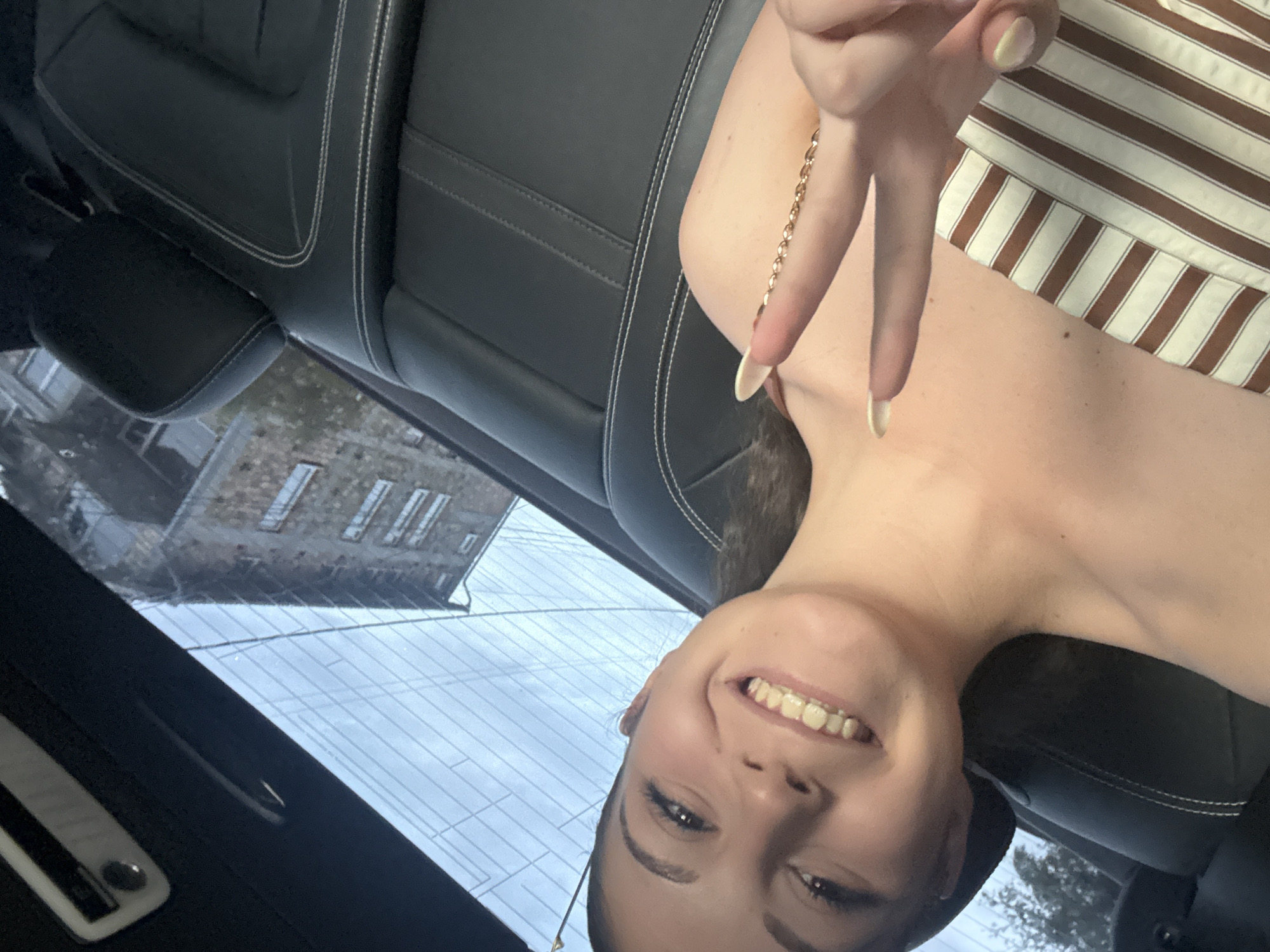 Relaxed selfie moments inside a car in Bulgarovo