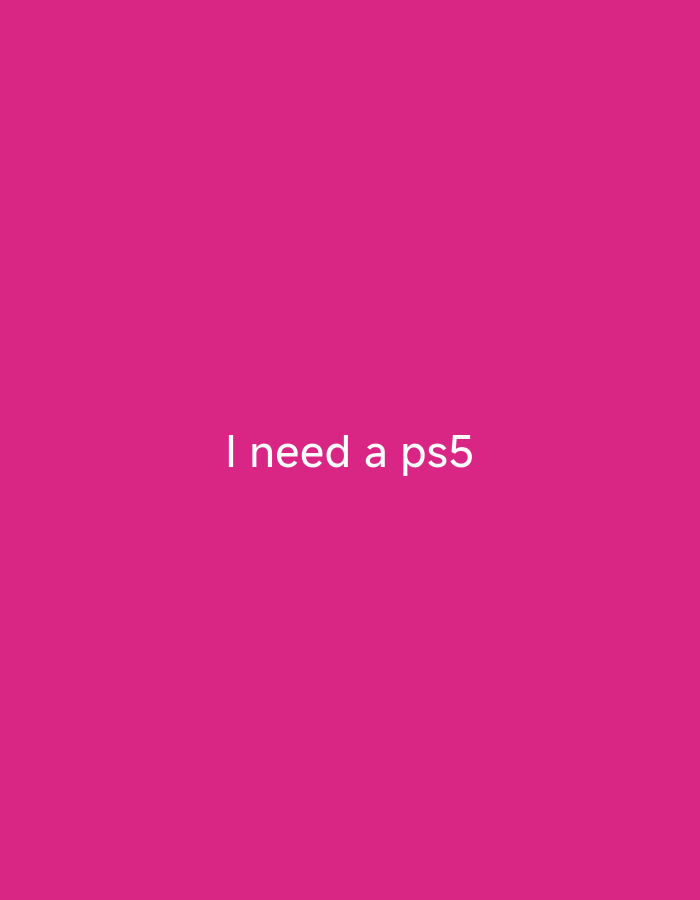 Two minimalist text graphics: PS5 wishlist and rainy day observation