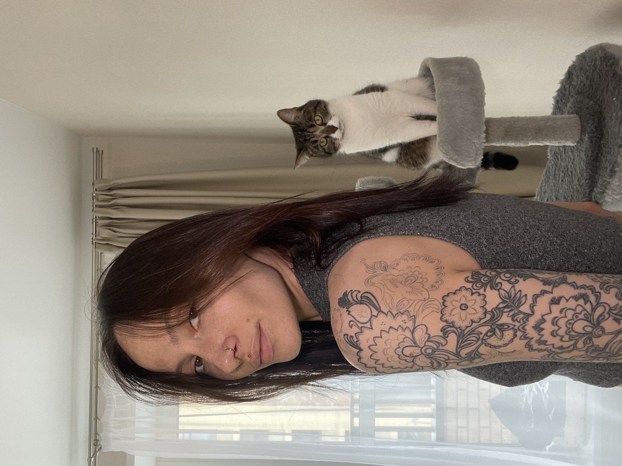 Woman takes mirror selfie in Izhevsk bathroom