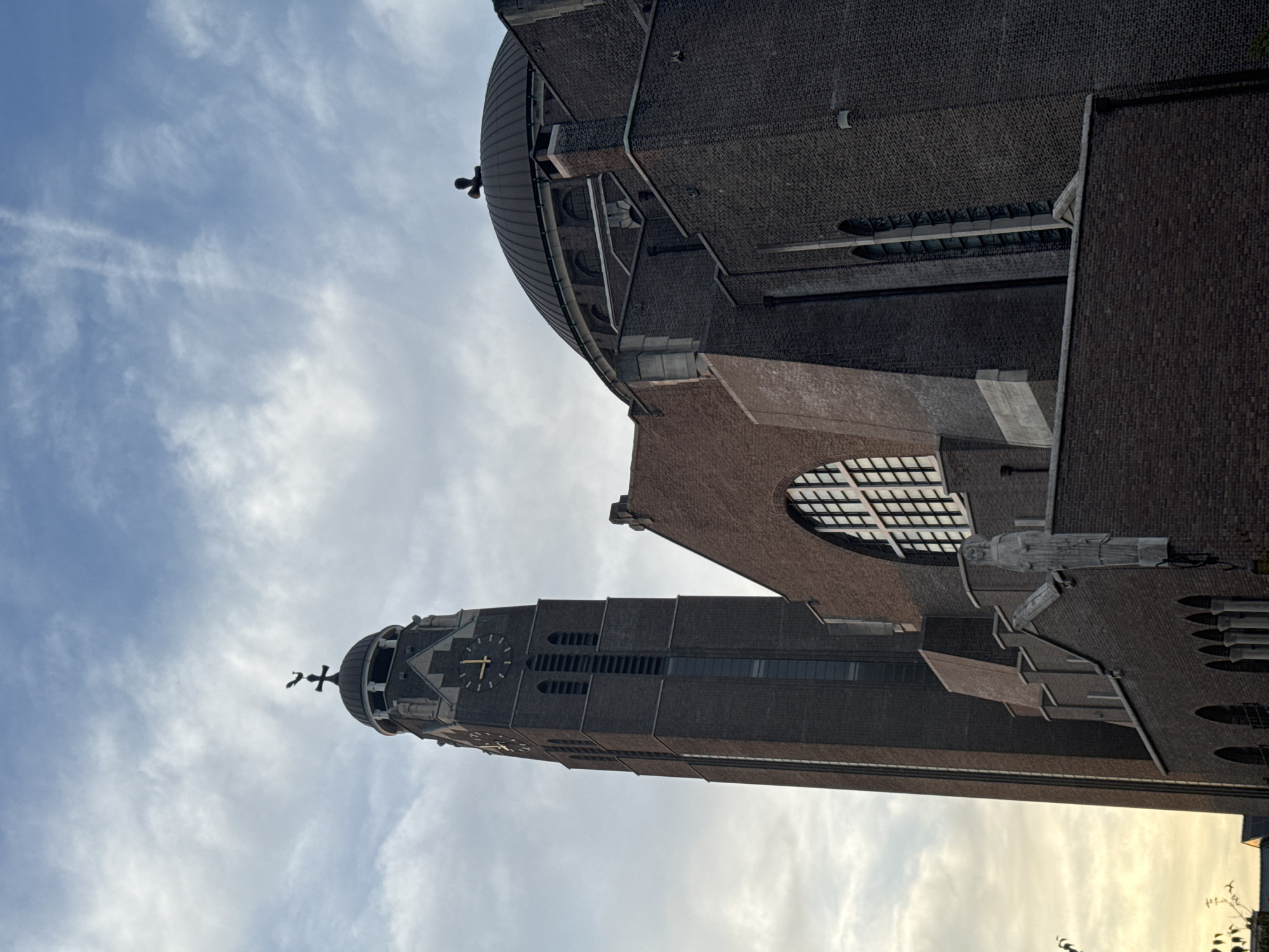 Evening light on Antwerp's Gothic church towers