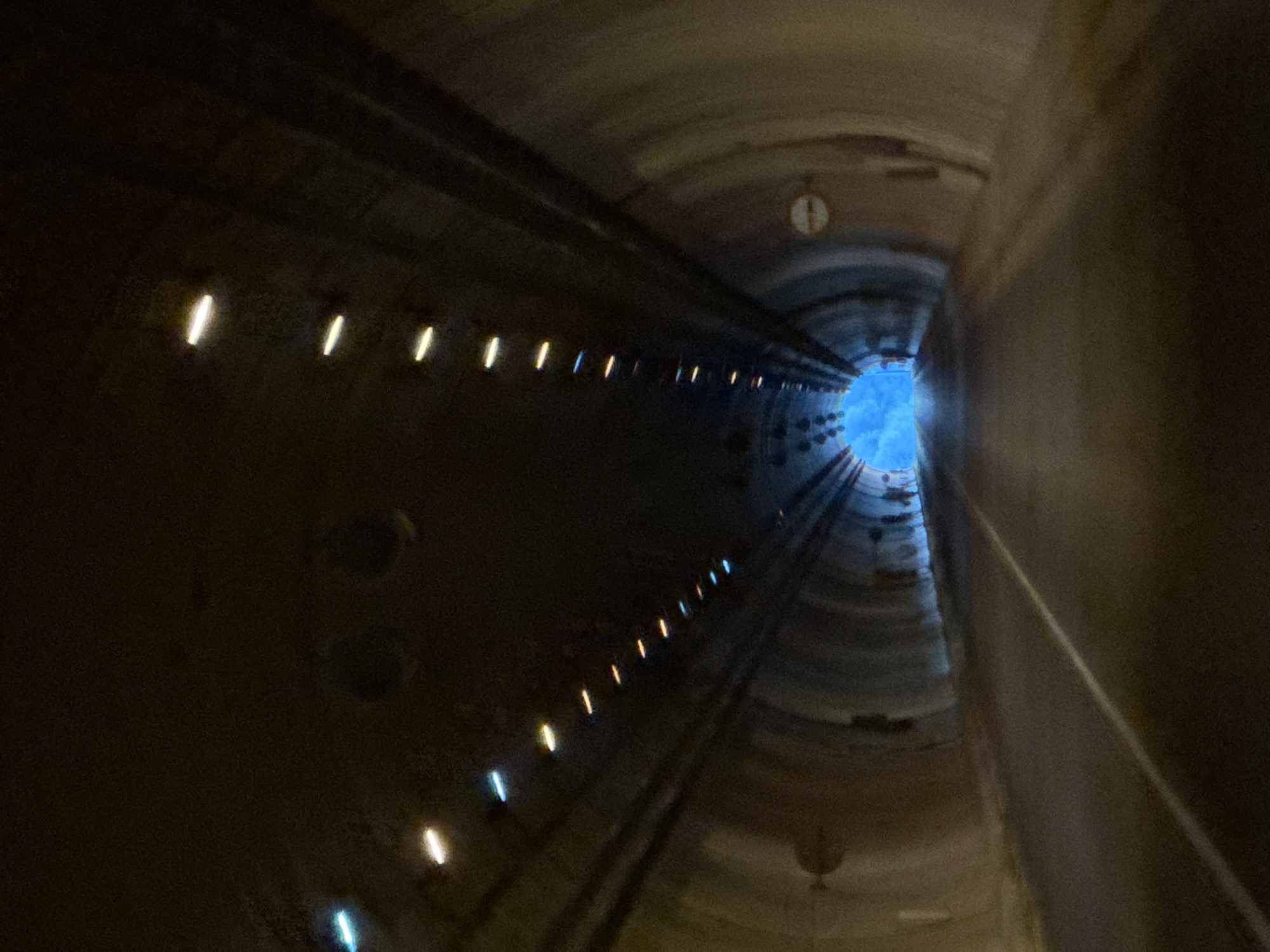 Tunnel interior captured in Liaskovo, Bulgaria shows curved passage