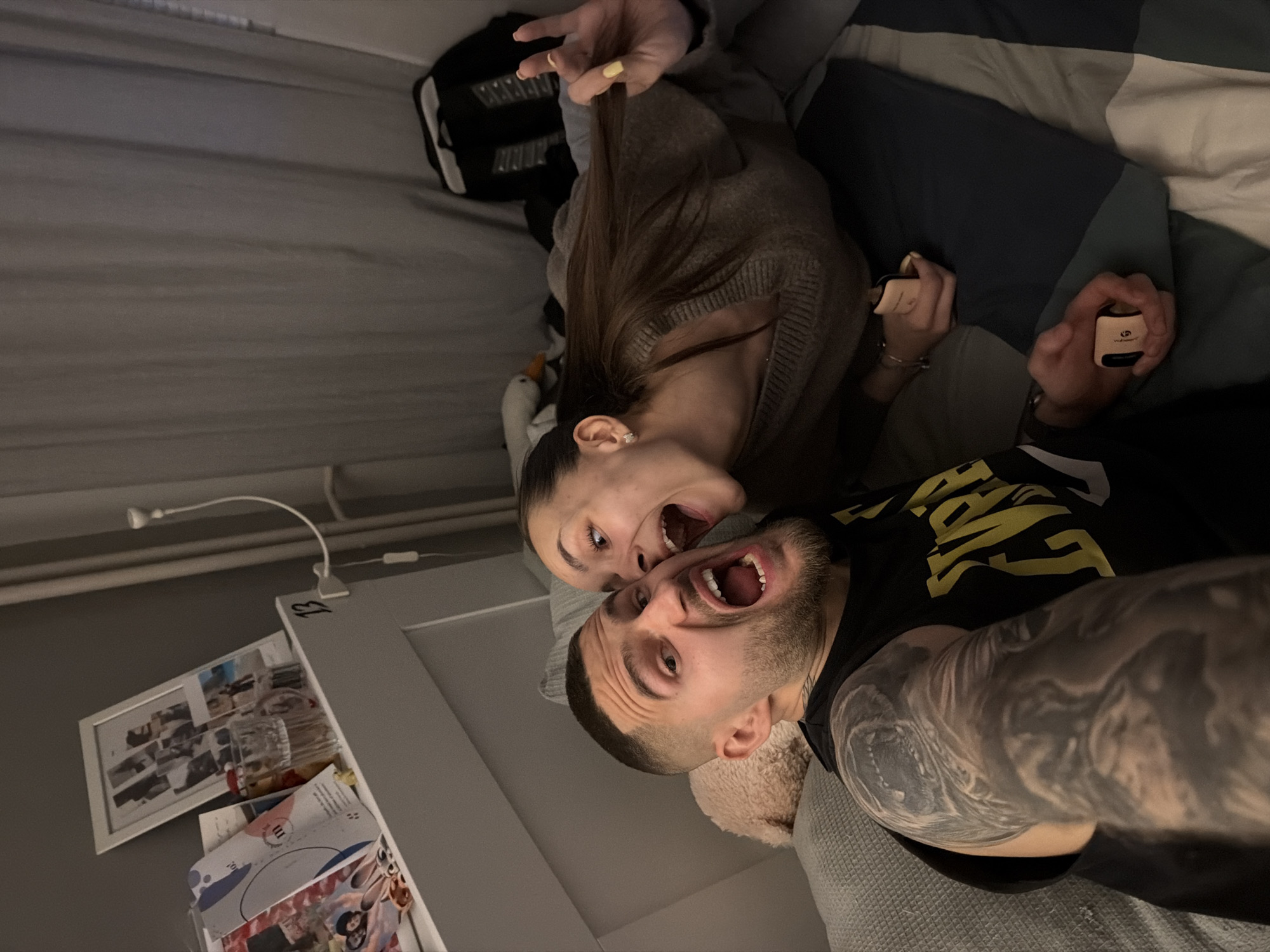 Couple's casual afternoon documented in Sofia gym and indoor spaces