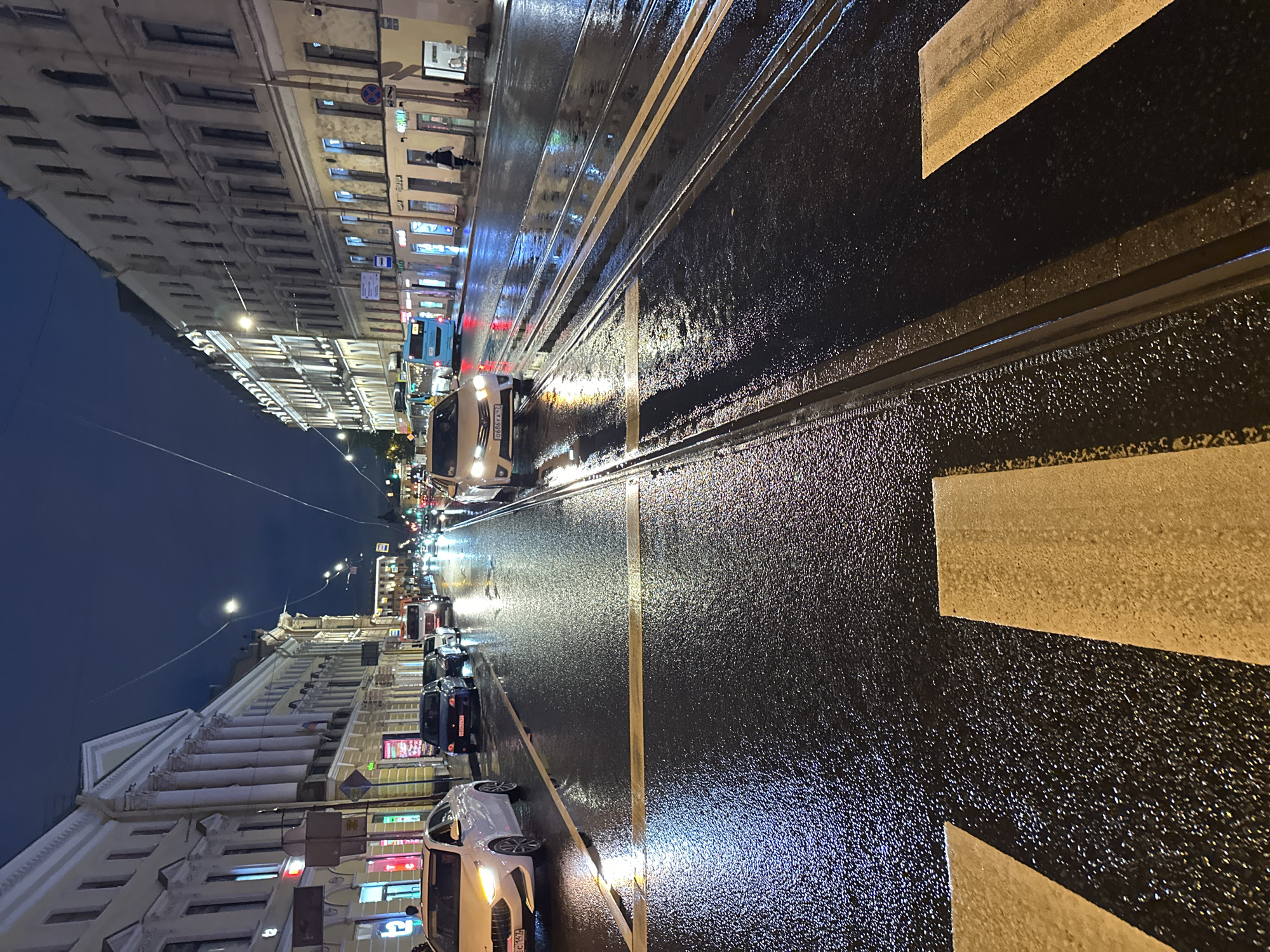 Rainy night on Nevsky Prospekt, Saint Petersburg