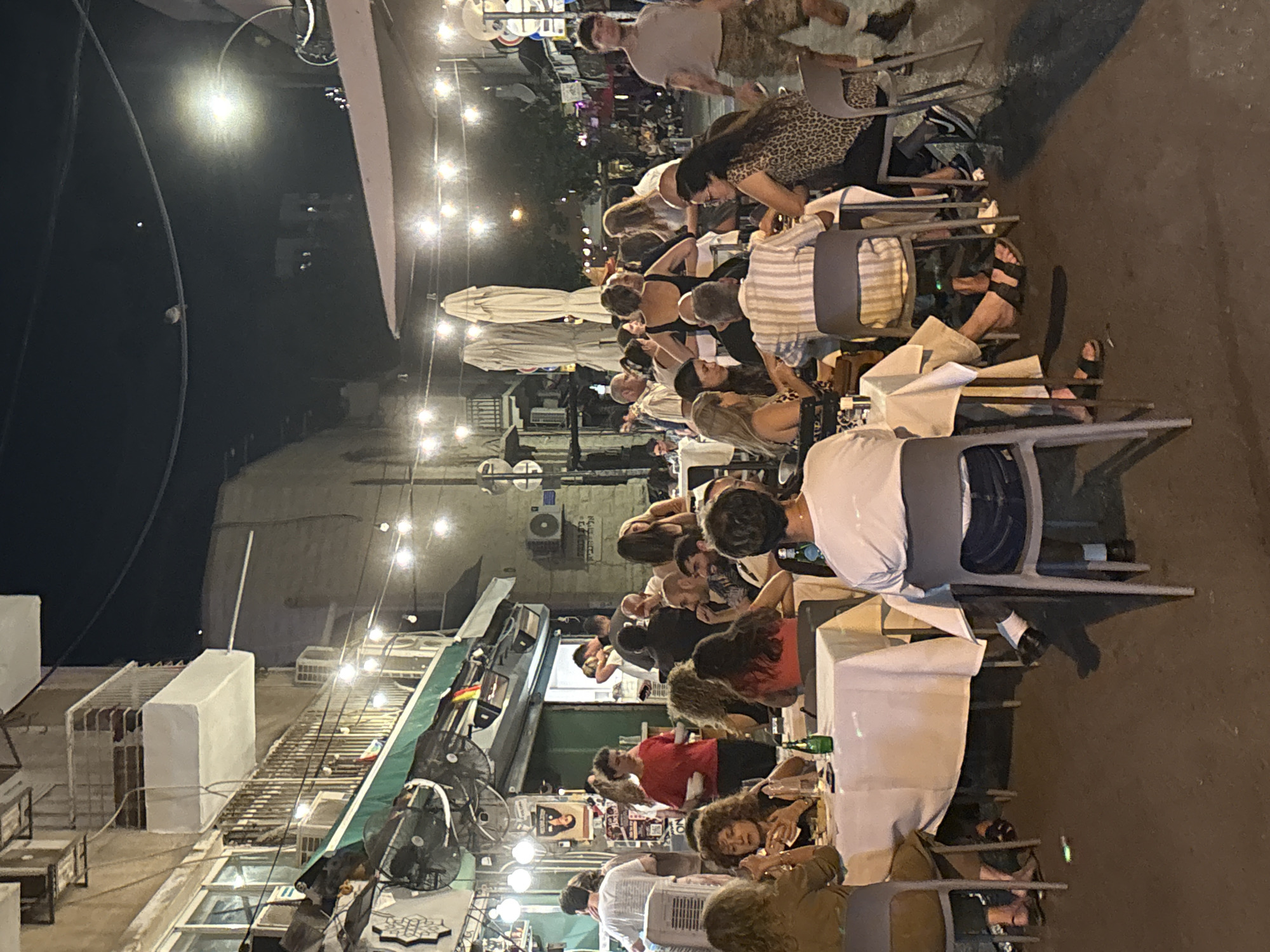 Tel Aviv night out: selfies, string lights, and dinner