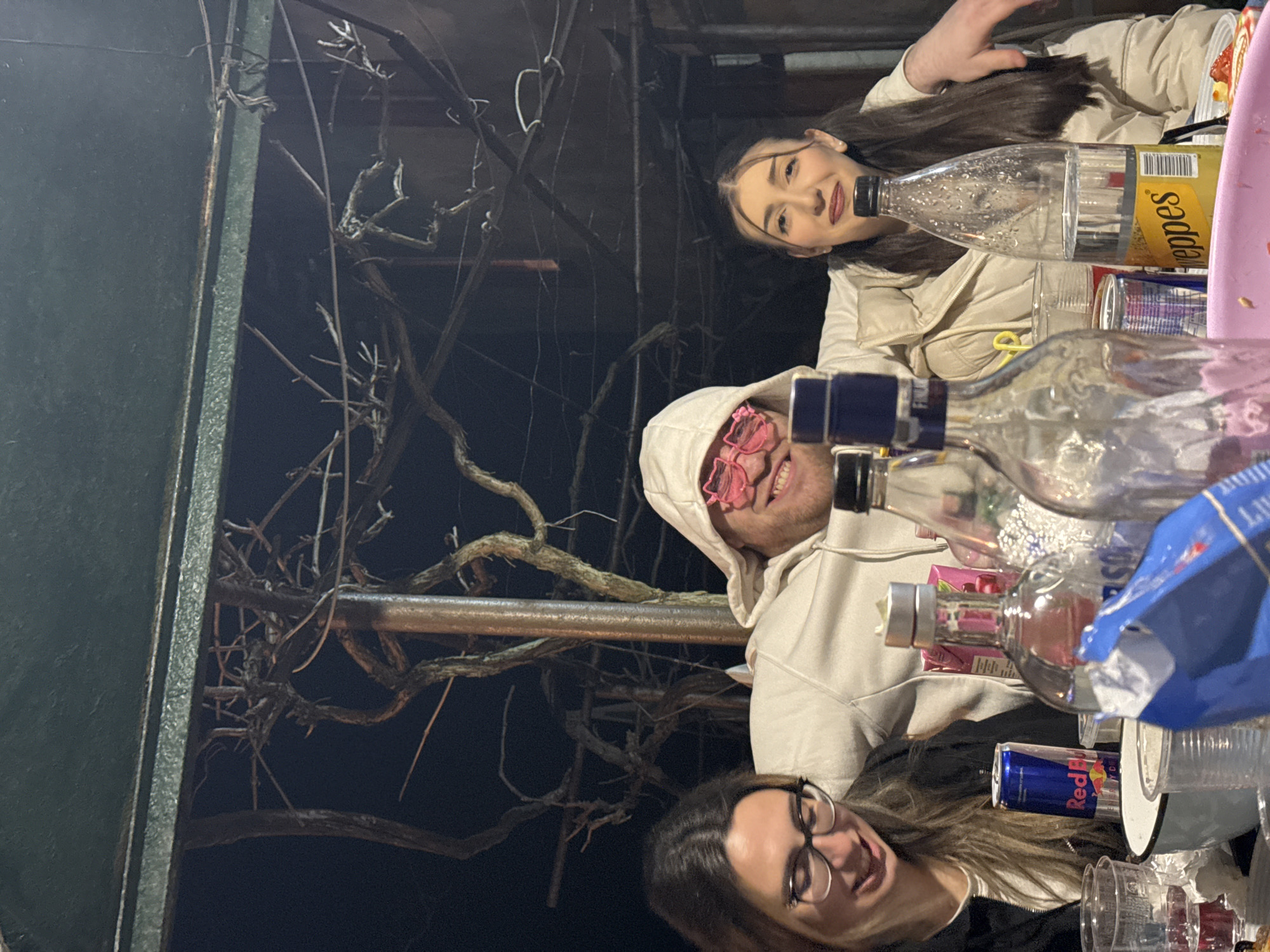 Nighttime outdoor social gathering observed in Zabernovo, Bulgaria
