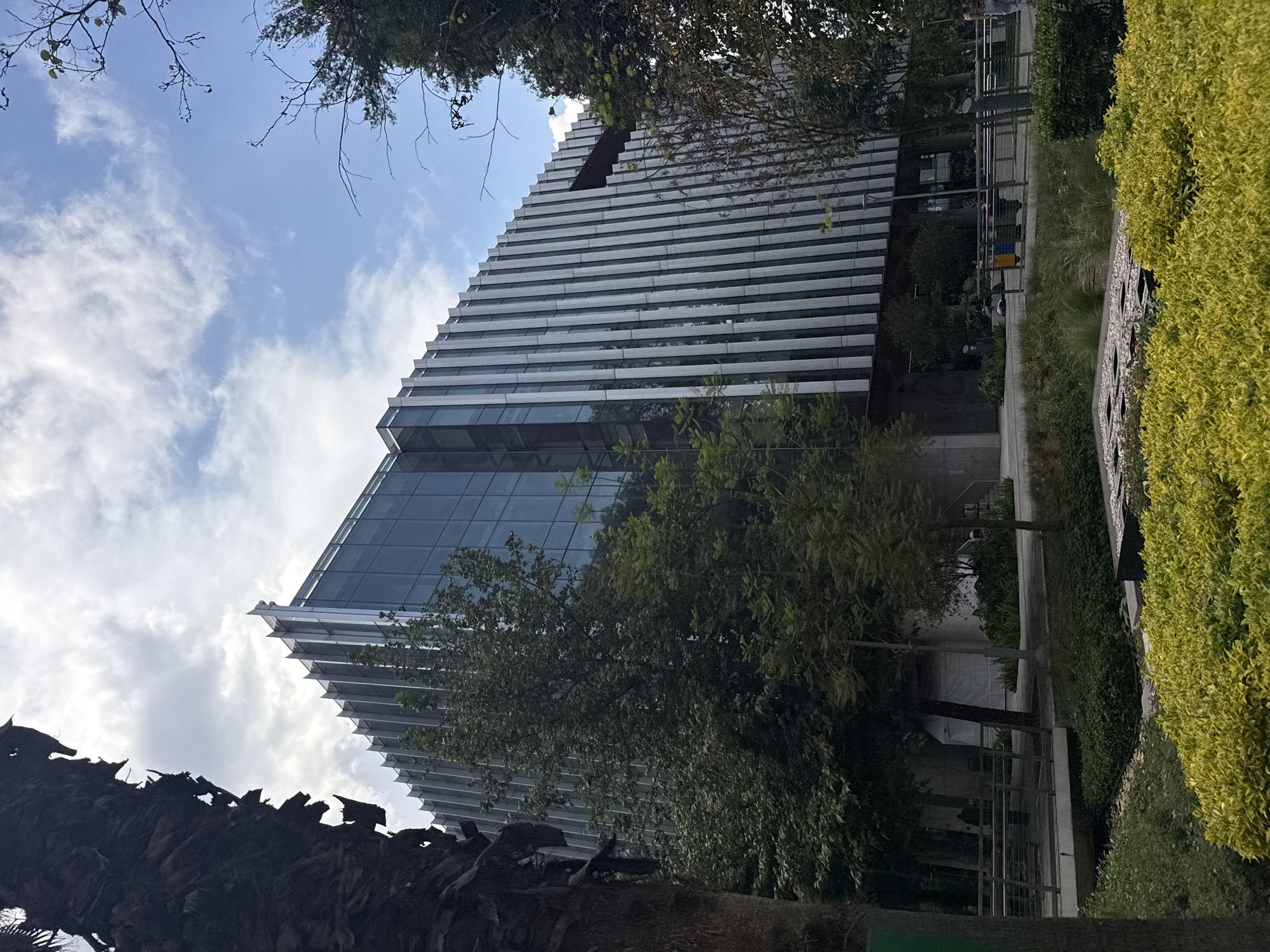 Modern stepped-facade building documented in Mexico City