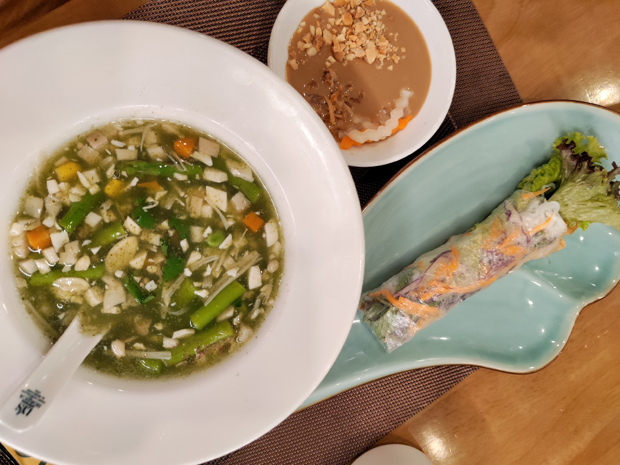 Diners enjoy vegan meal at Da Lat restaurant