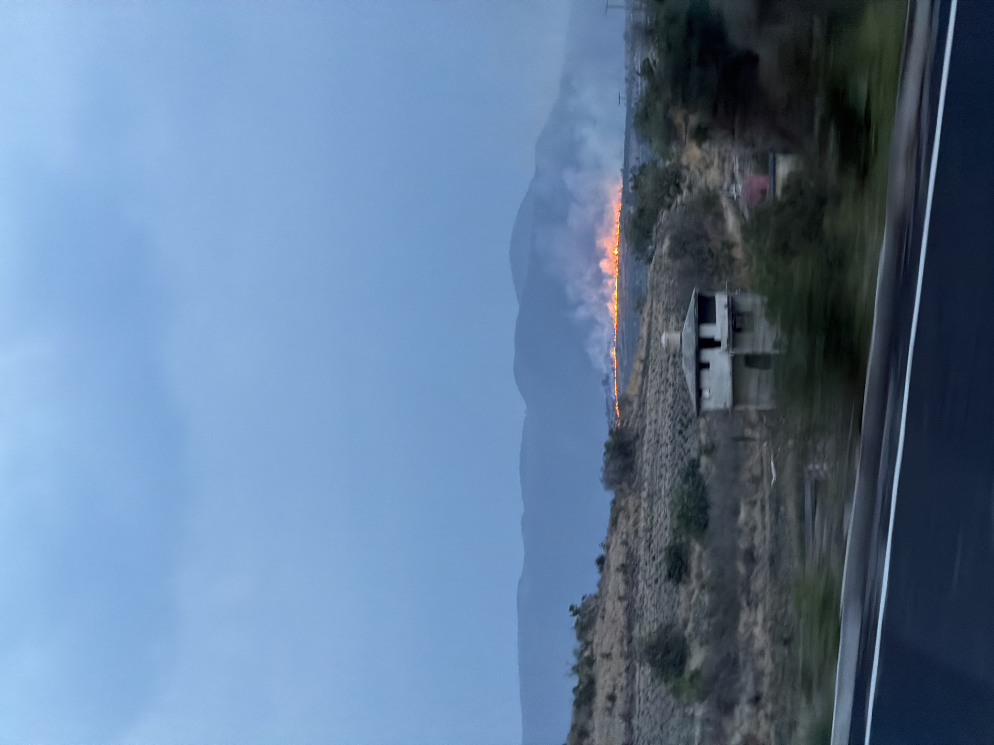 Wildfire burns near Santa Cruz Tehuixpango, Mexico