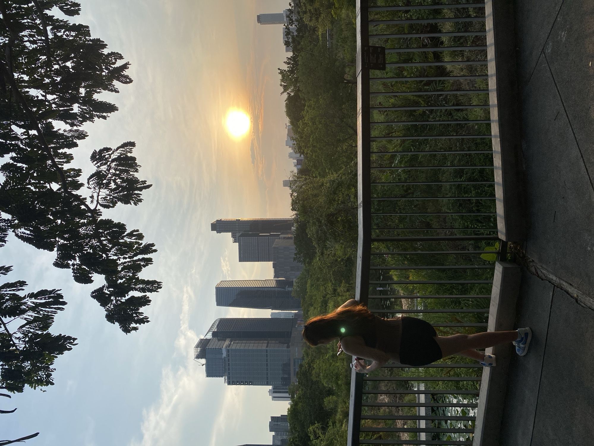 Evening activities at Bangkok park captured by witnesses