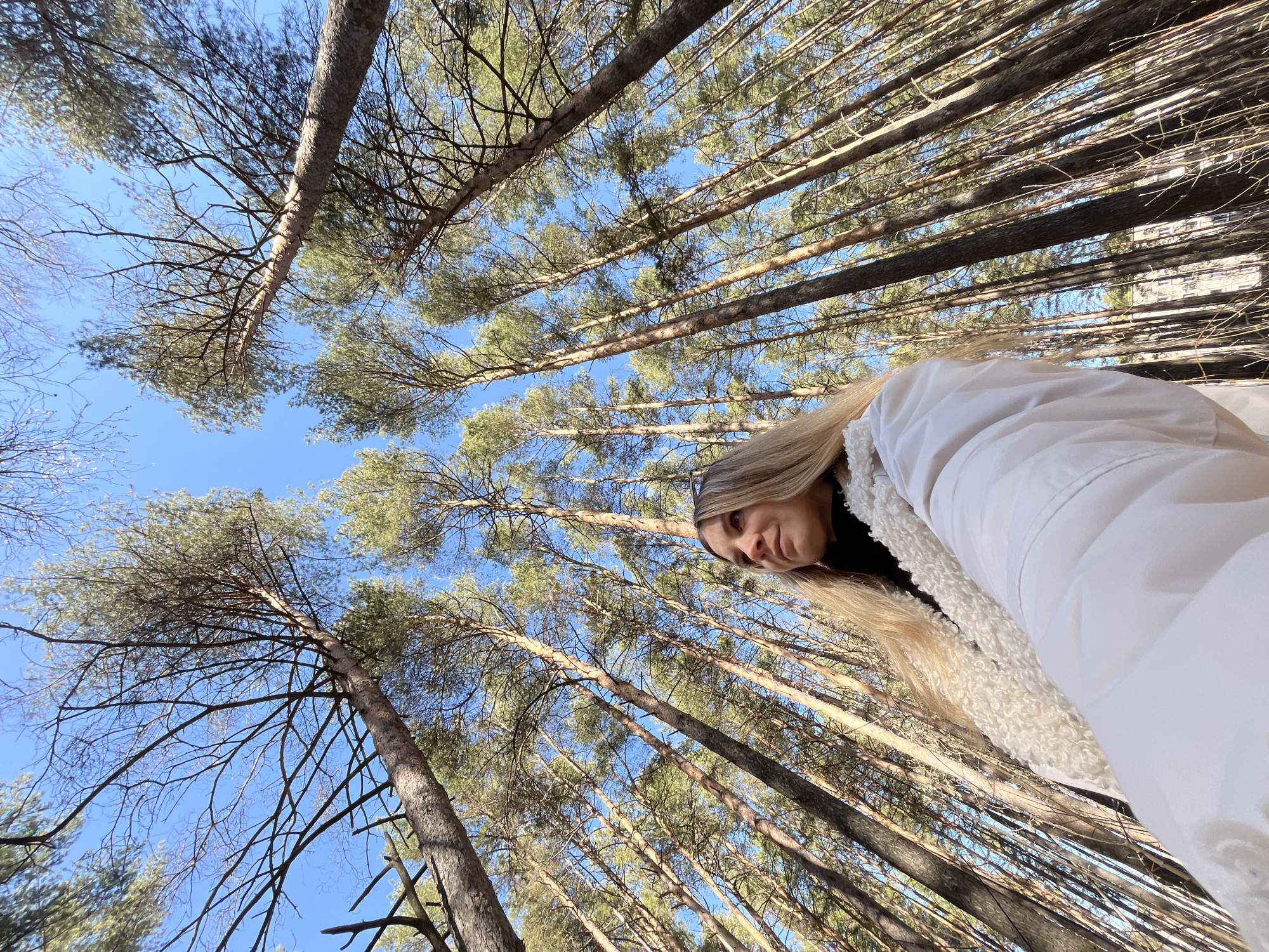 Woman photographed in forest locations around Chaikovsky, Russia