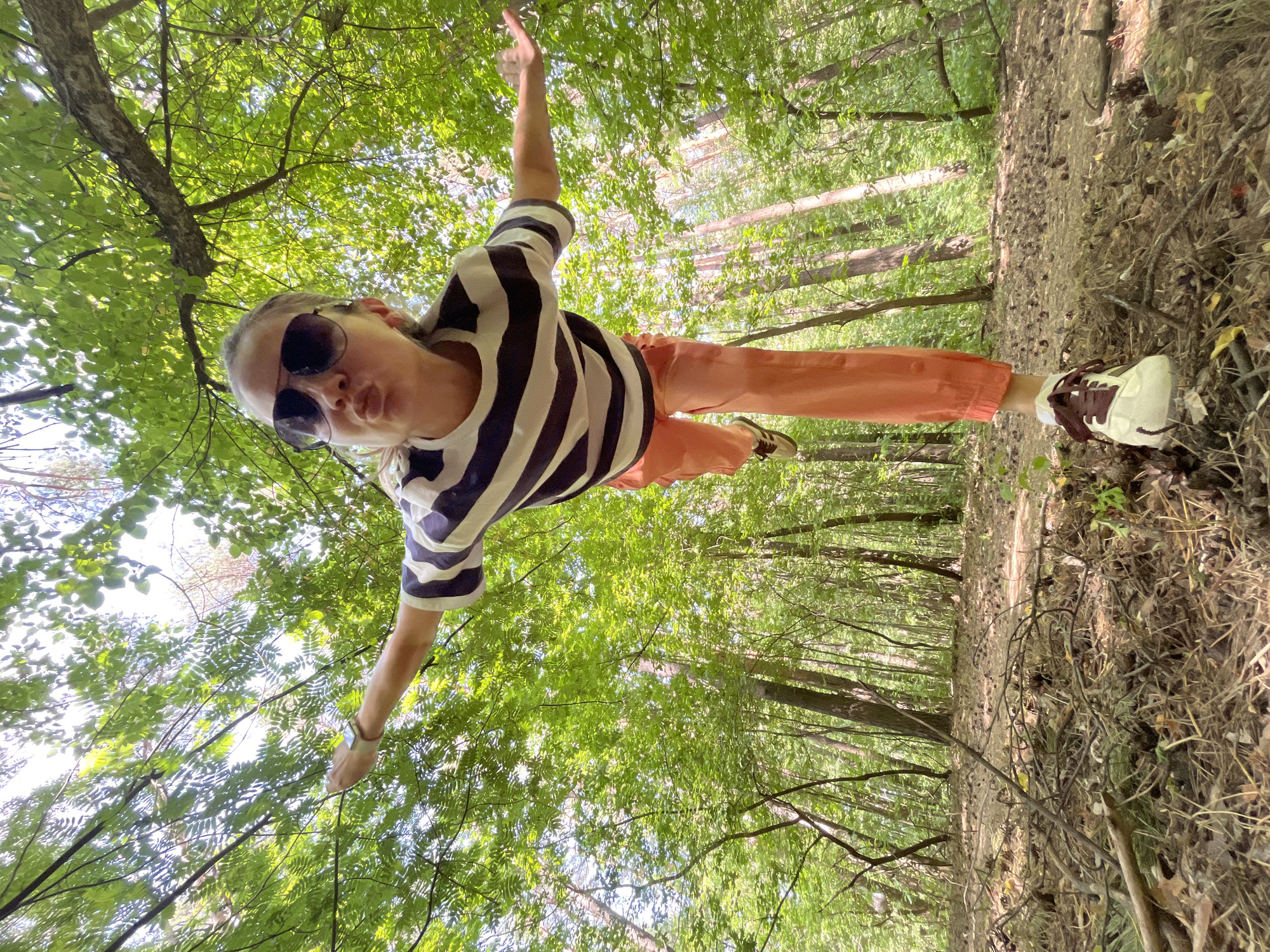 Couple enjoys morning outing with baby in Chaikovsky forests