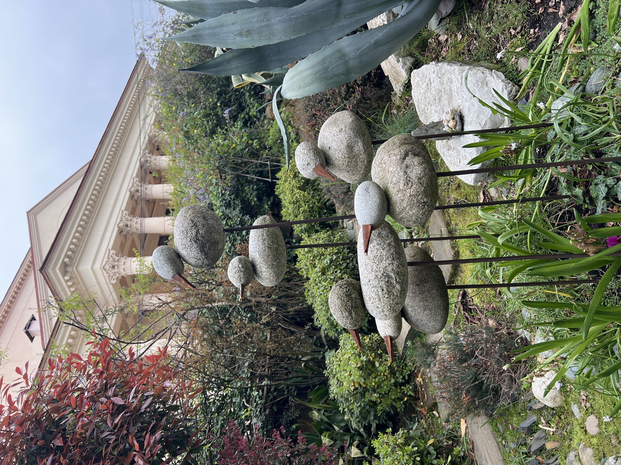 Garden scene with classical architecture documented in Sochi